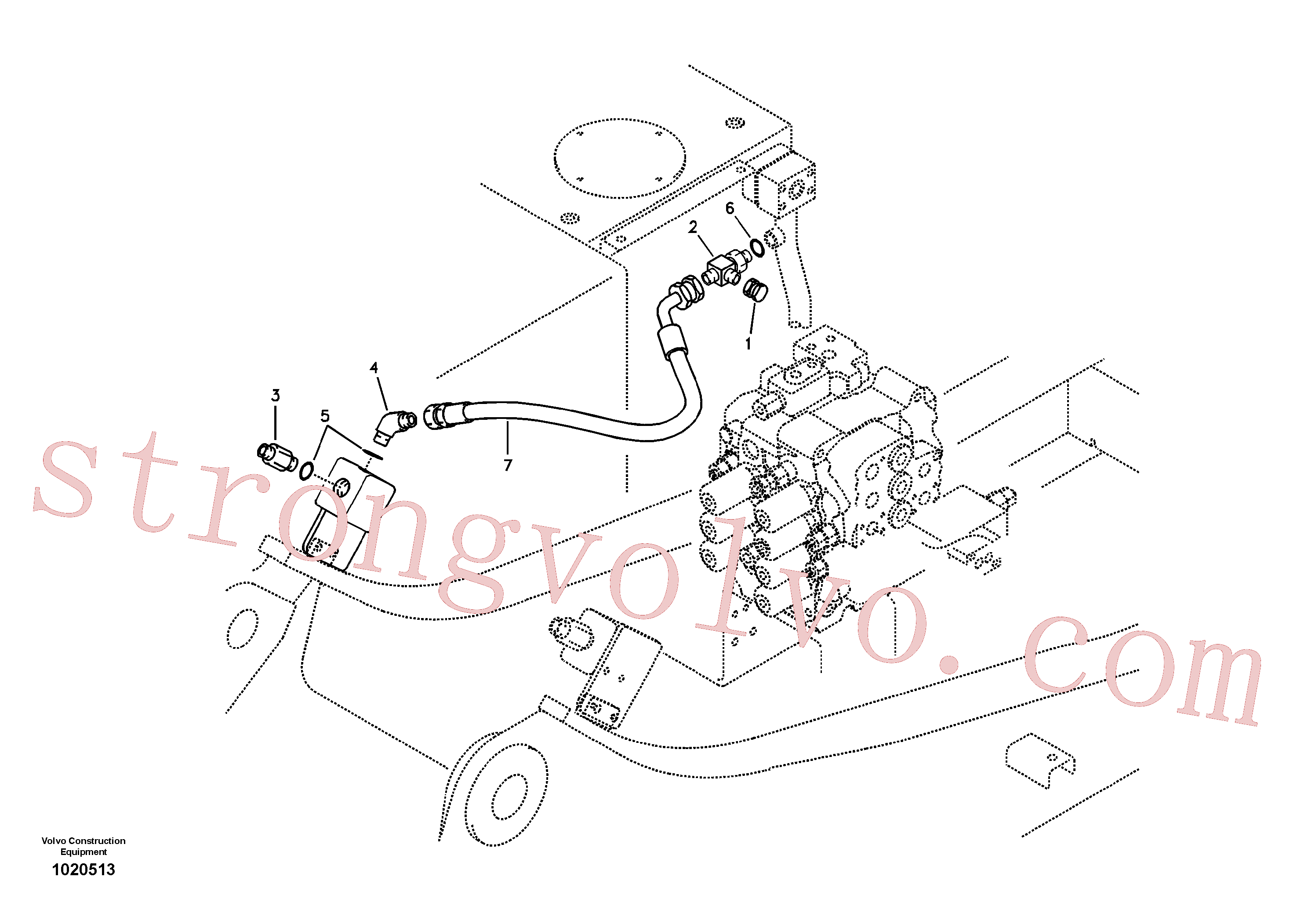 Atacado SA9412-11200 Conexão Volvo escavadeira