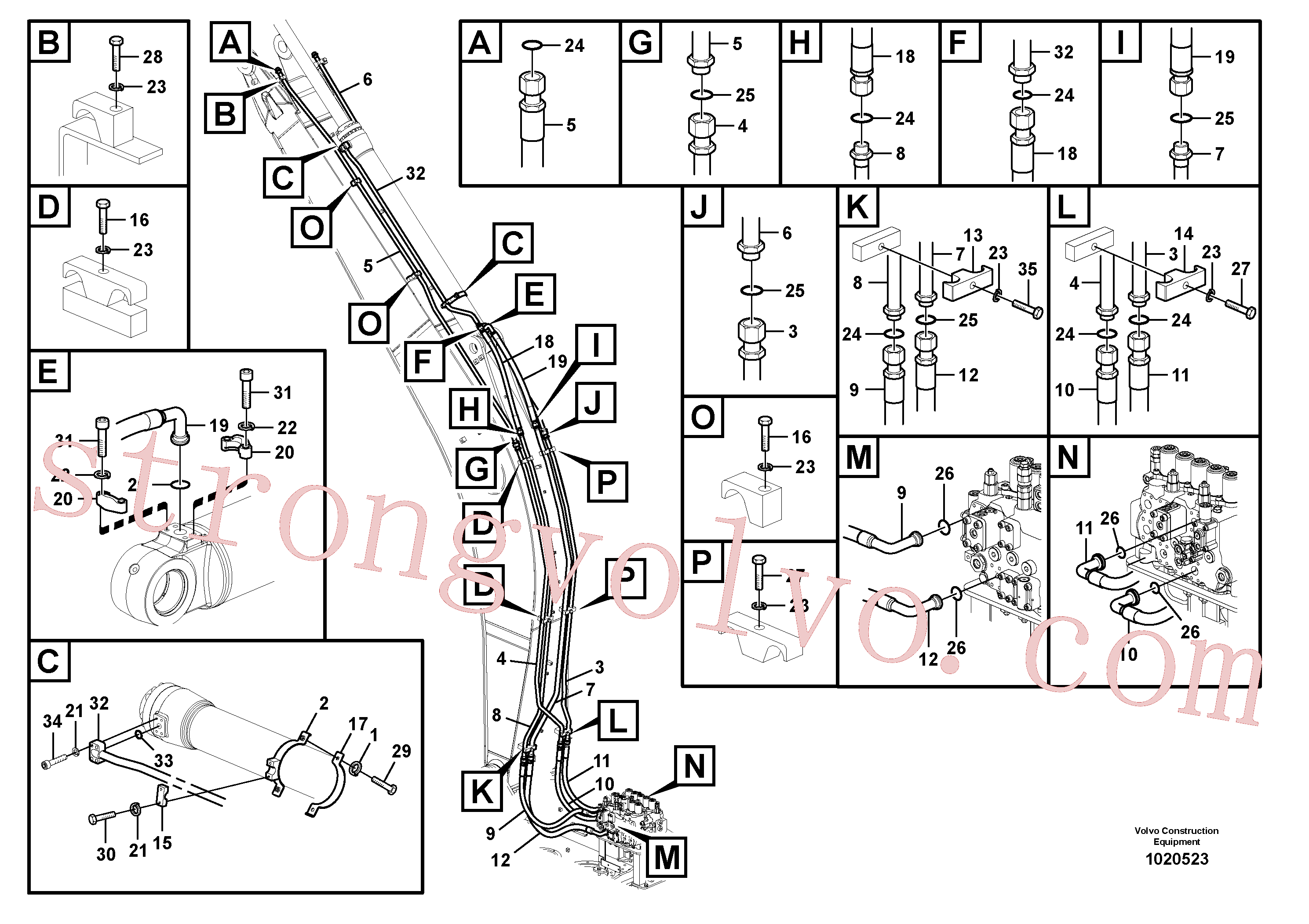 Volvo Montagem VOE14880906 Xtraflex/5000 Acessórios
