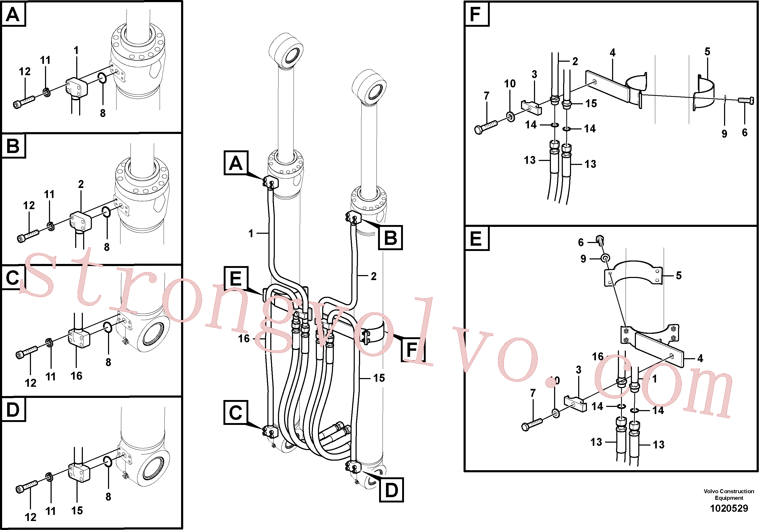 VOE14677635 Pipe Volvo escavadeira