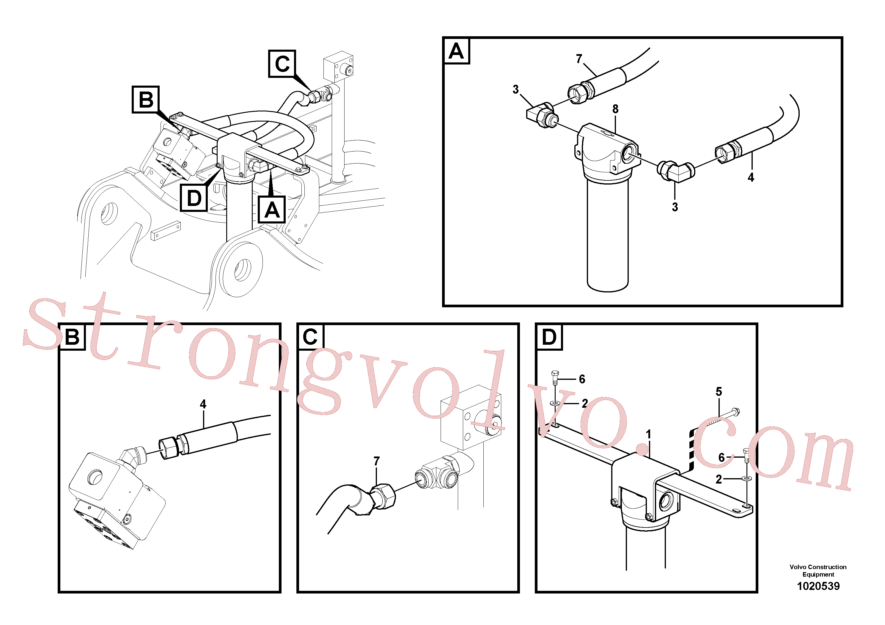 Atacado RM59923003 Cotovelo, Adaptador Volvo escavadeira