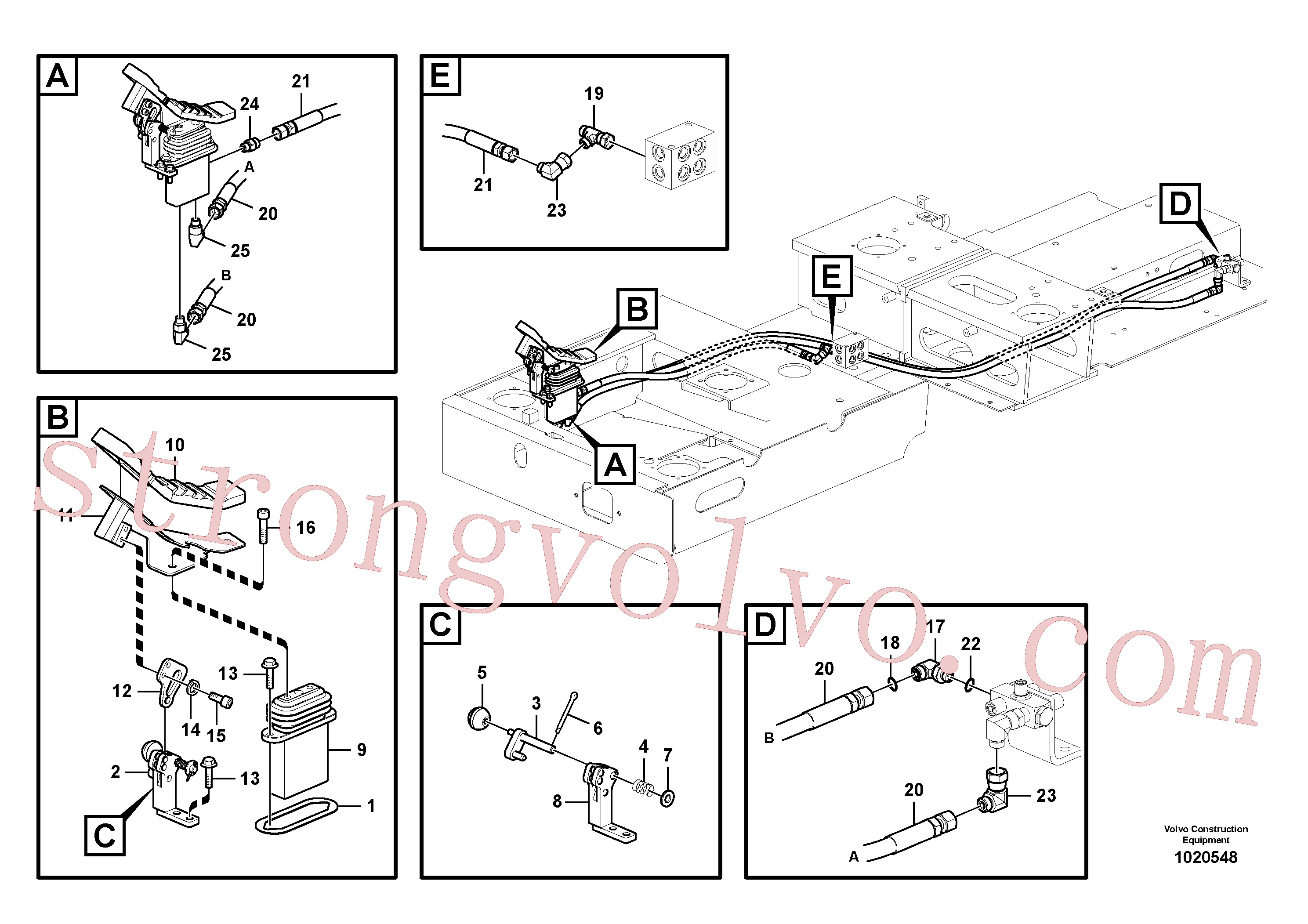 SA9401-03252 Volvo Sistema servomotor, martelo e corte(1020548 Montagem)