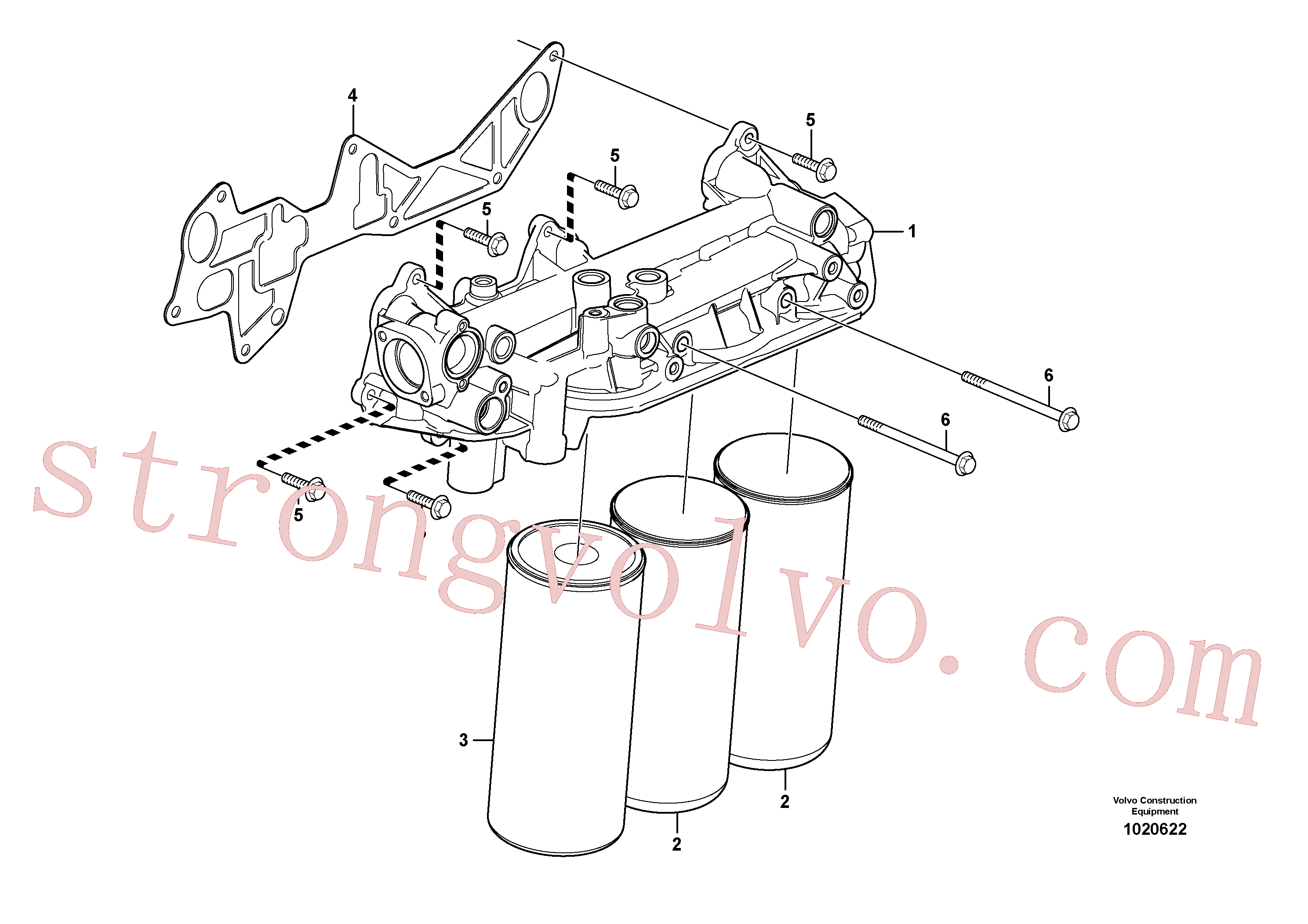 VOE968999 Volvo Filtro de óleo com acessórios(1020622 Montagem)