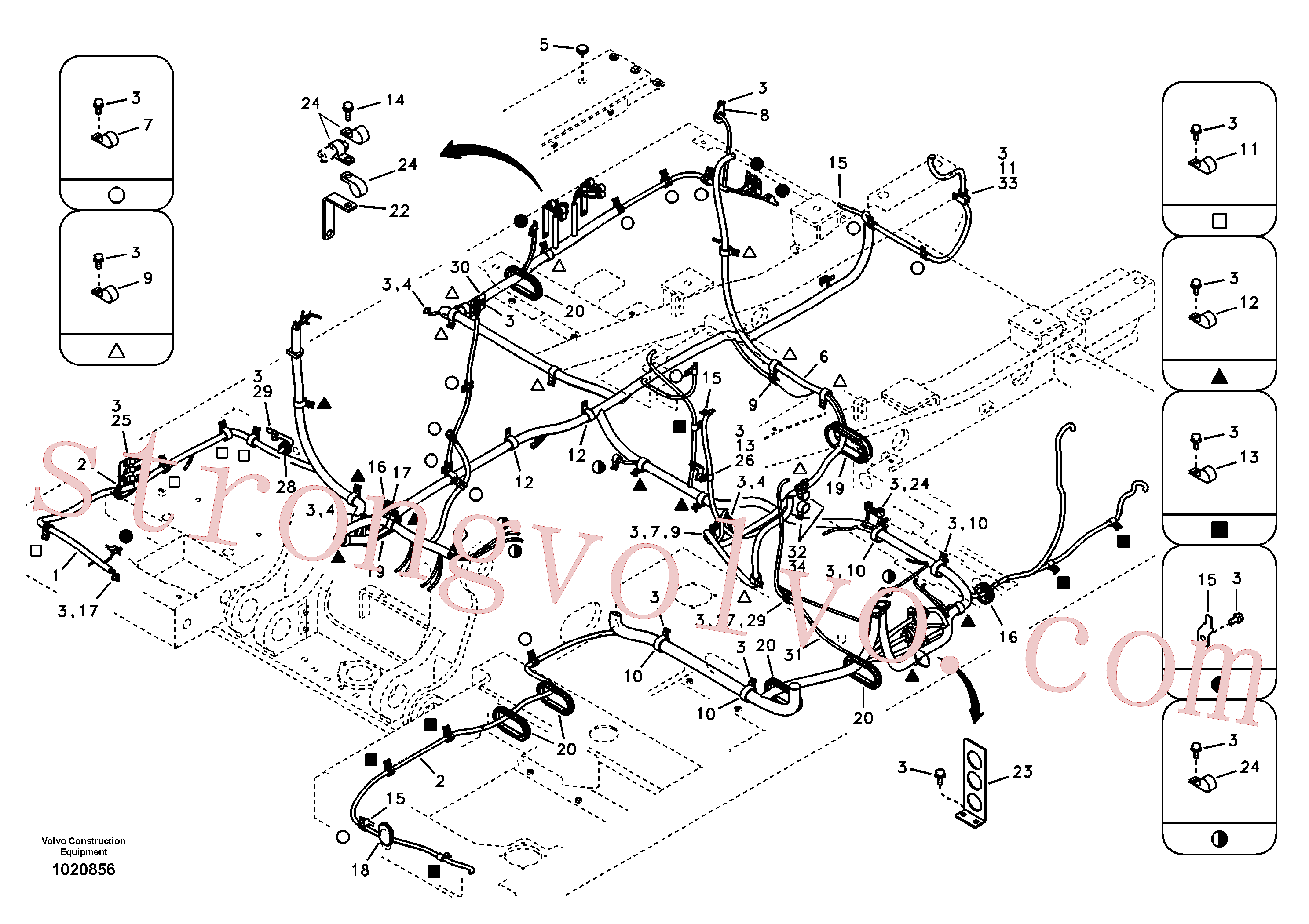 SA2022-01280 Volvo Cablagem principal(1020856 Montagem)