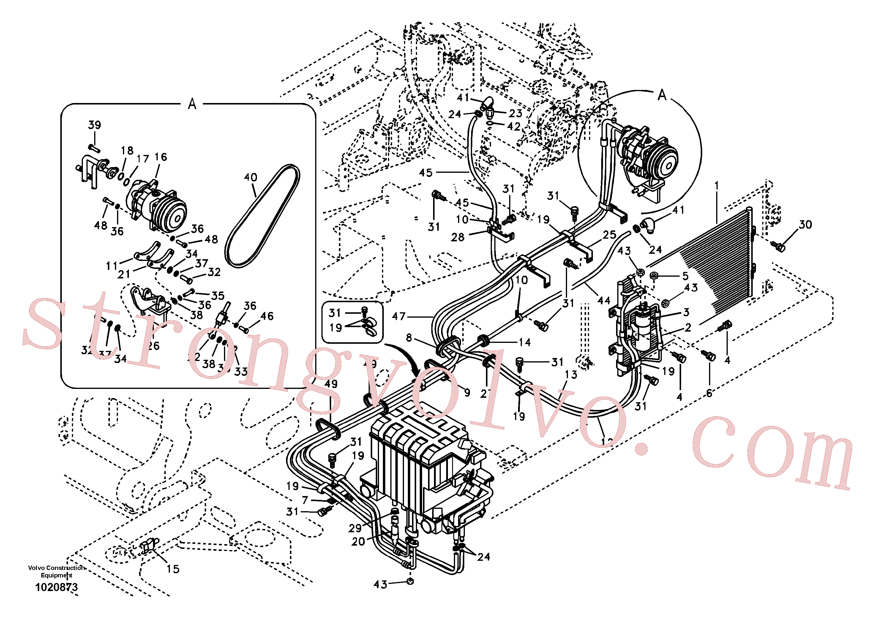 SA1048-00070 Grommet Inscreva-se para Volvo Acessórios para escavadeira