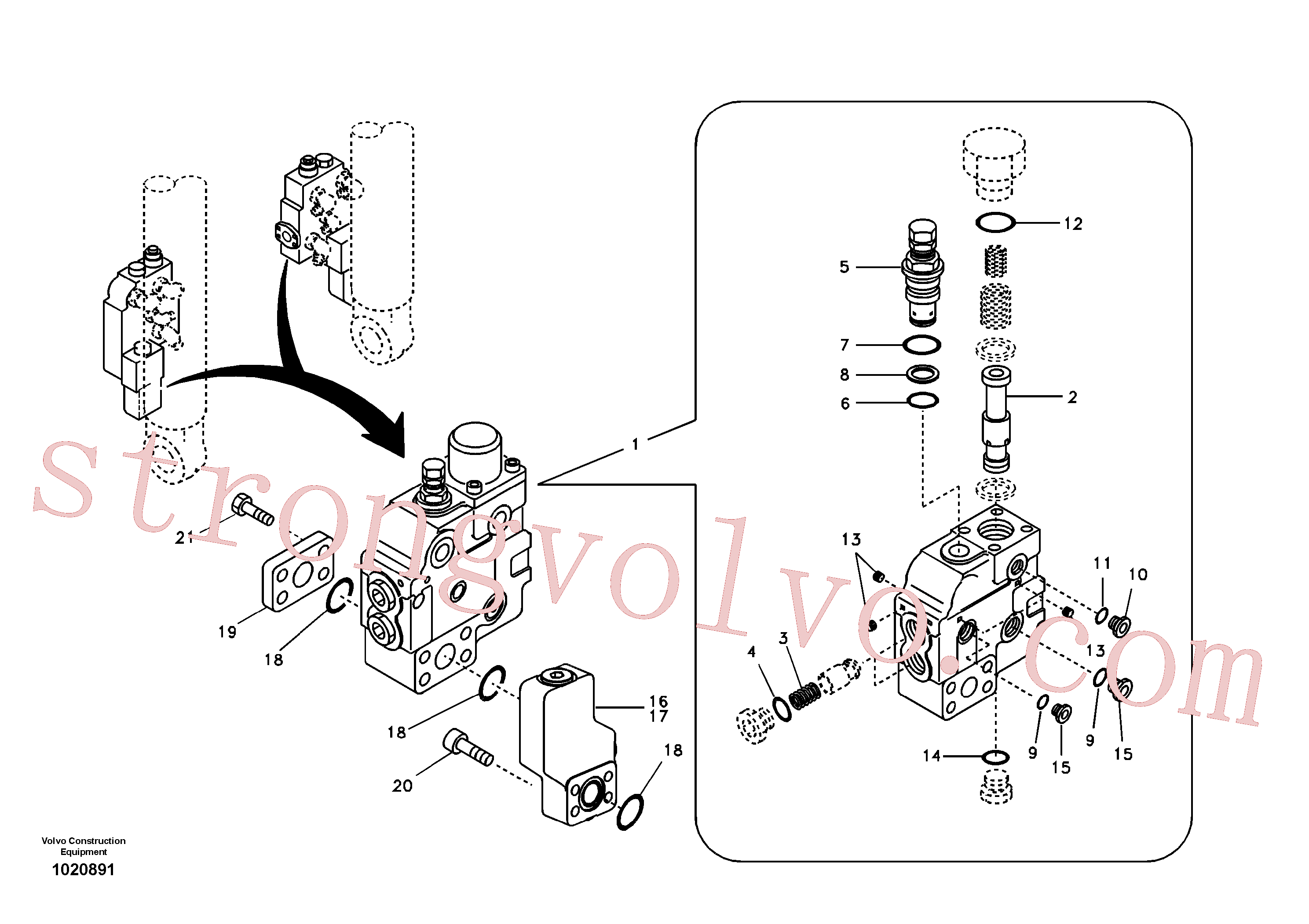 Volvo VOE14531595 Bloco Volvo Acessórios para escavadeira