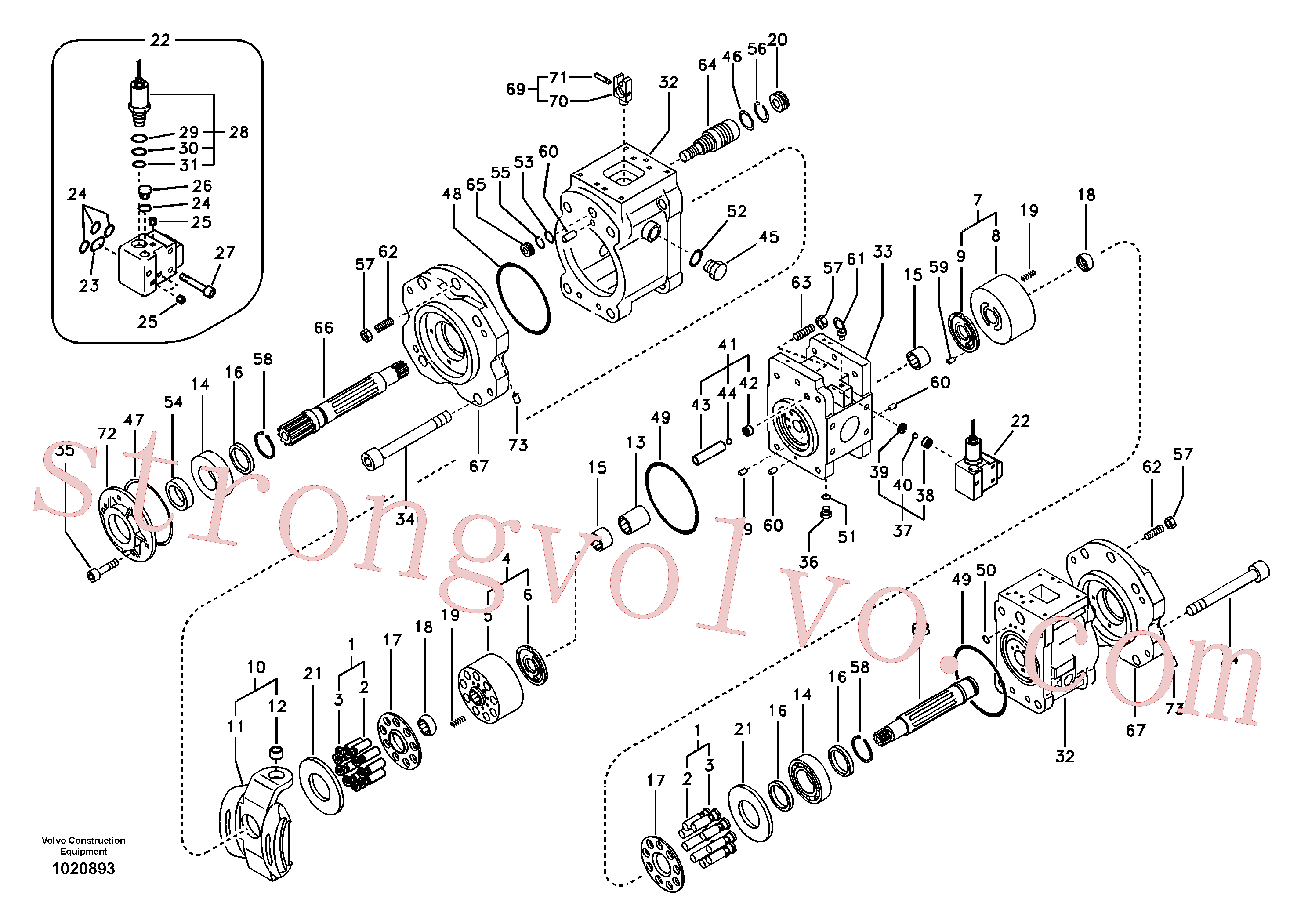 VOE14531591 Volvo Bomba hidráulica(1020893 Montagem)
