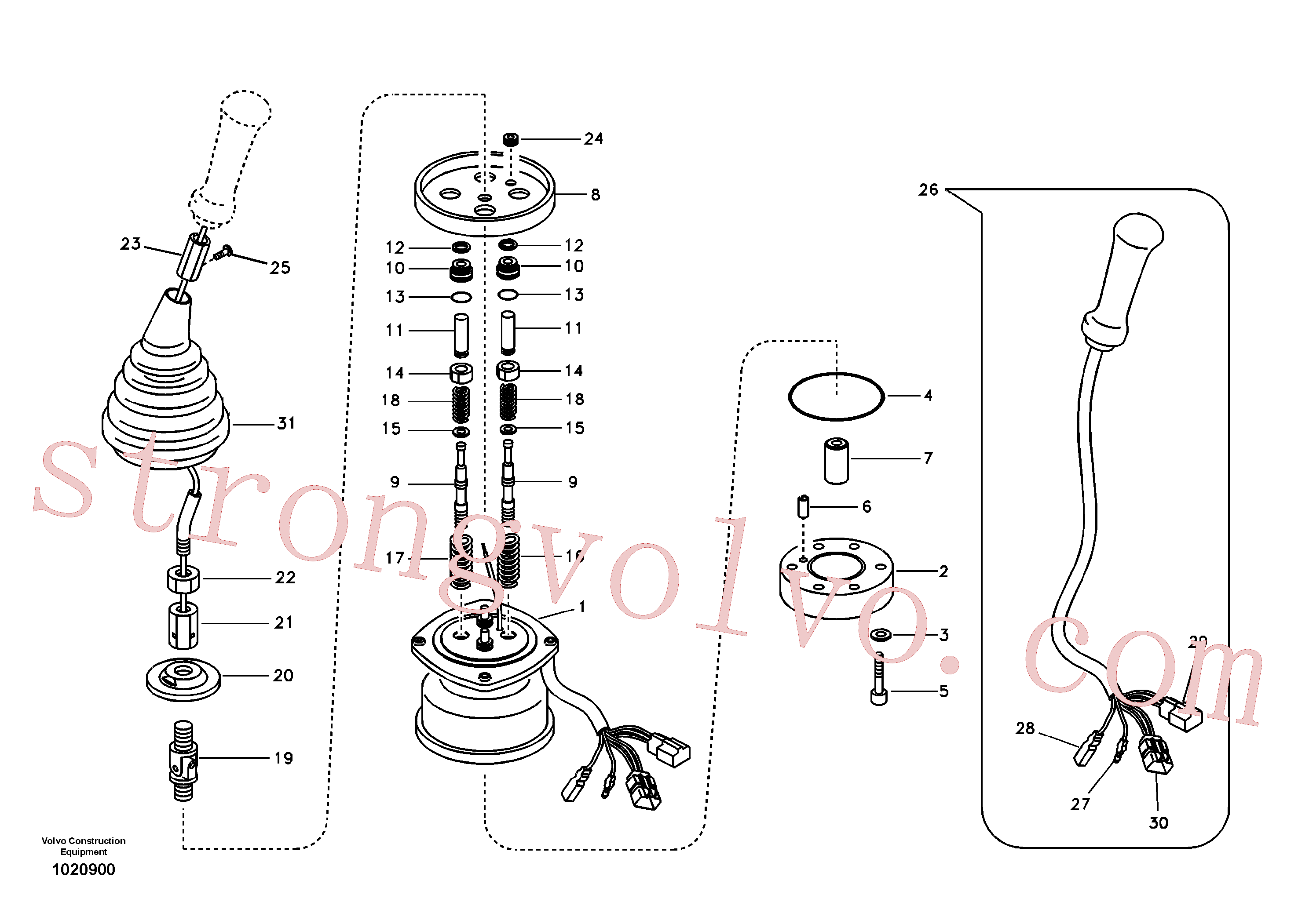 VOE11706966 Volvo Servo-sistema, válvula de comando à distância(1020900 Montagem)