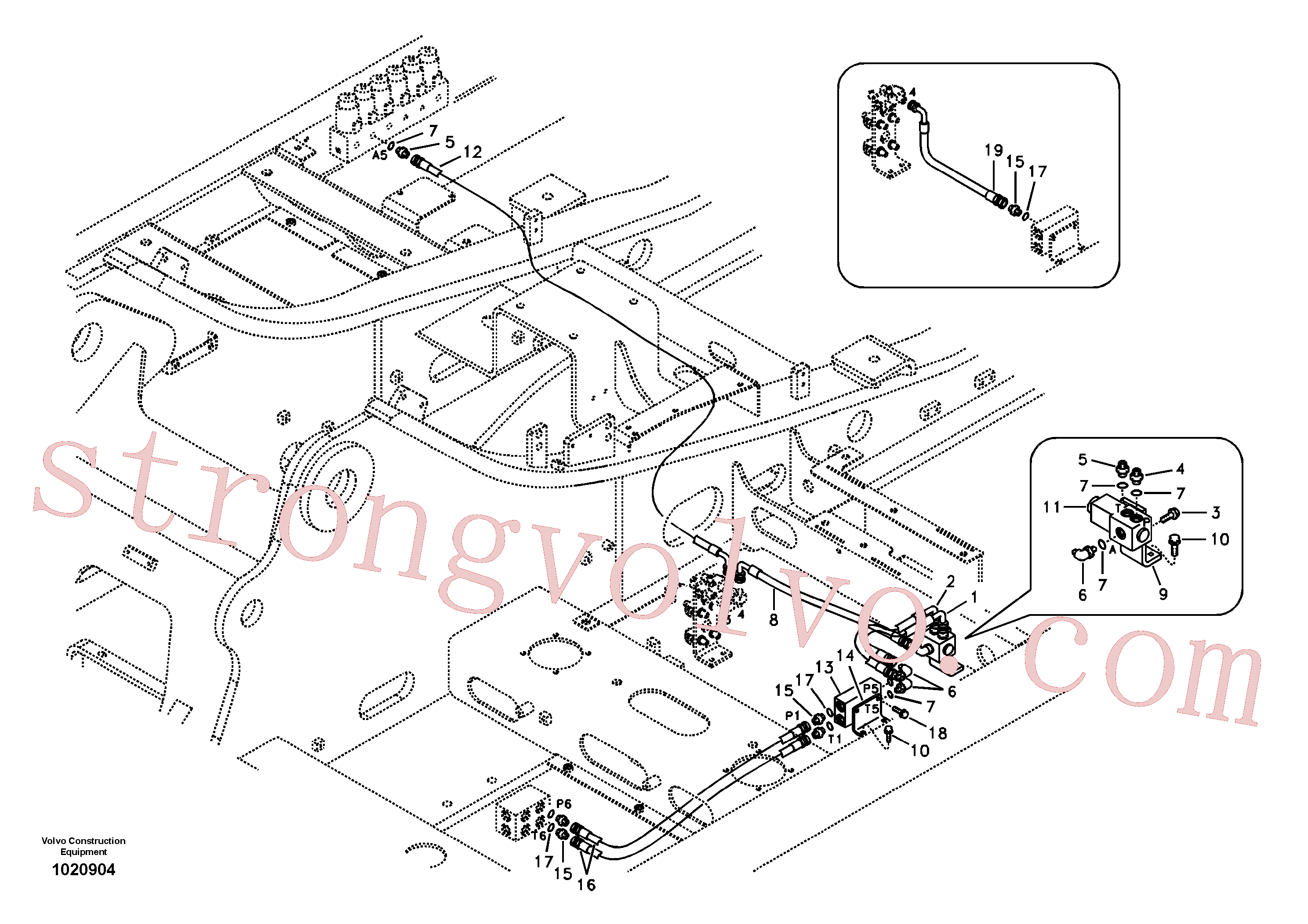 SA9451-03220 Volvo Sistema servomotor, martelo e corte(1020904 Montagem)