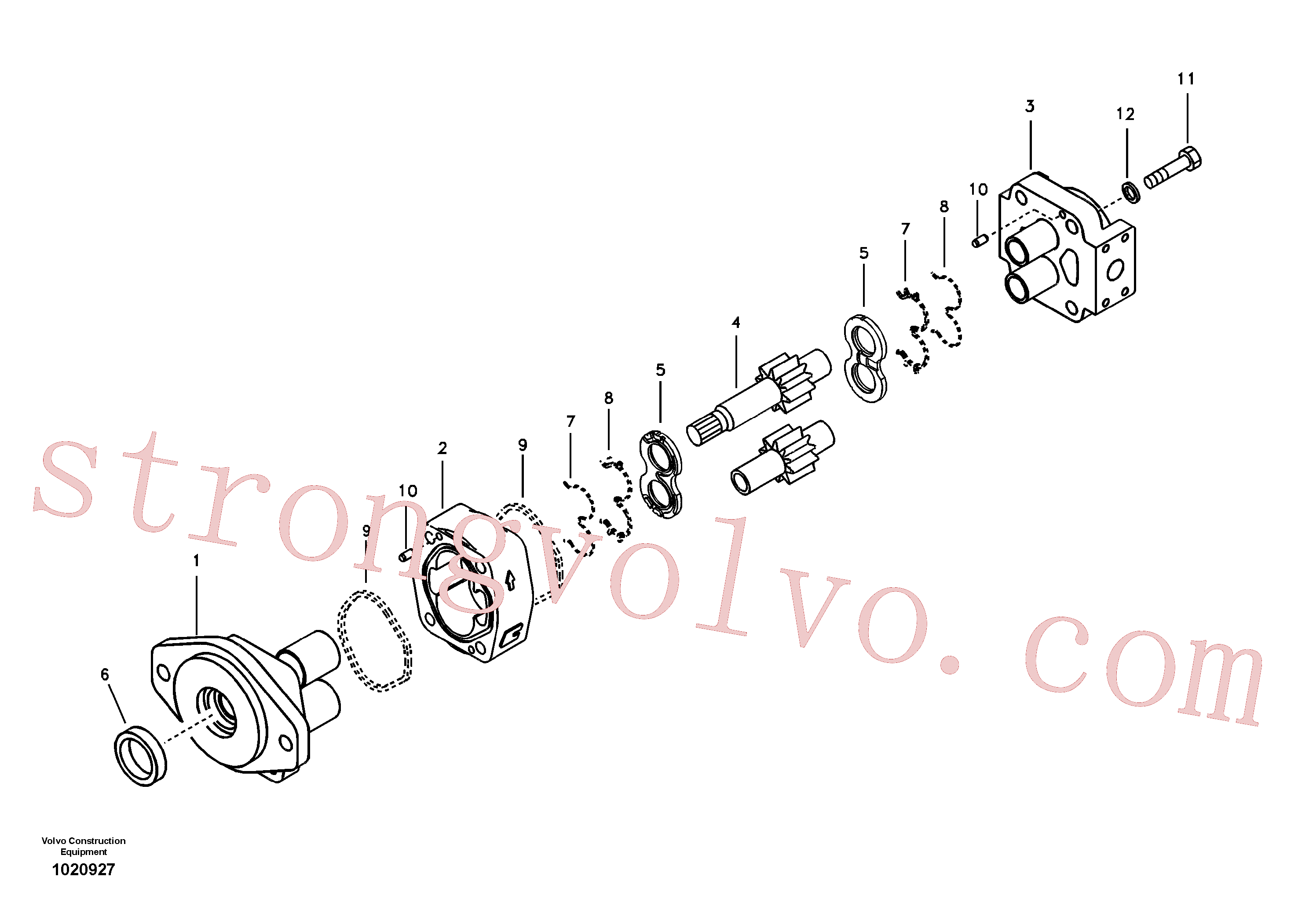 VOE14524186 Volvo Bomba da engrenagem hidráulica(1020927 Montagem)