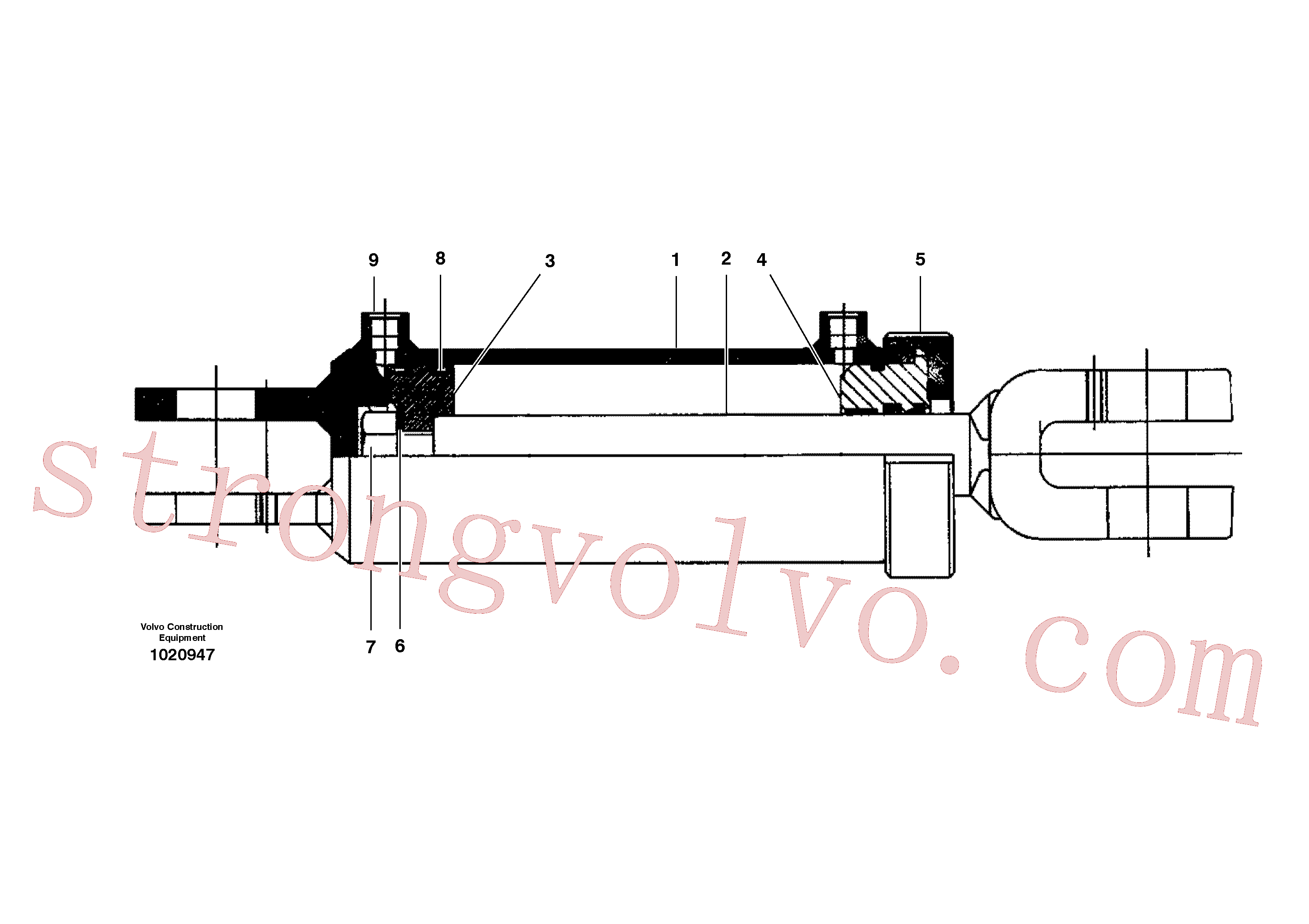 CH49380 Volvo Cilindros de articulação(1020947 Montagem)