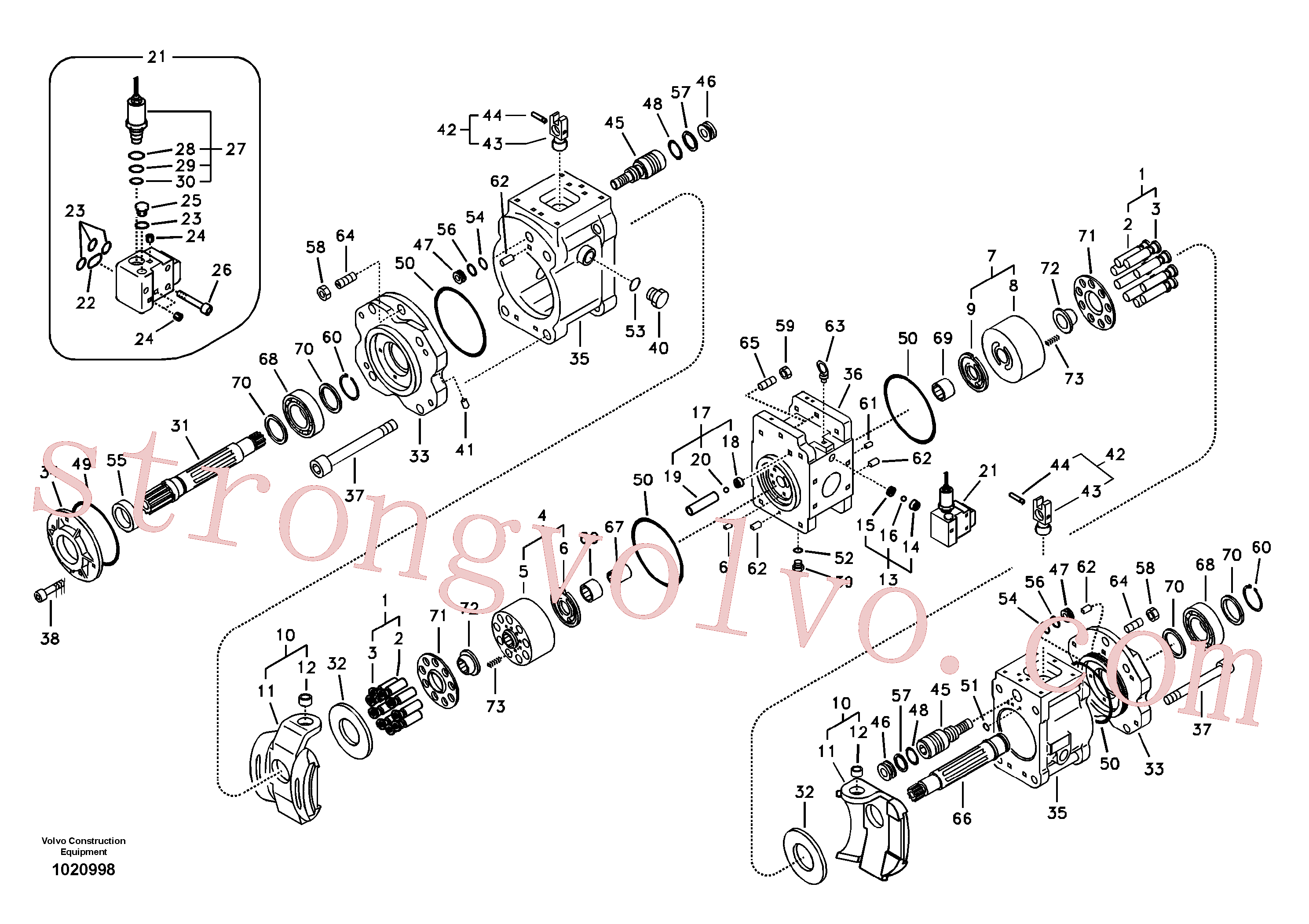 VOE14531856 Volvo Bomba hidráulica(1020998 Montagem)