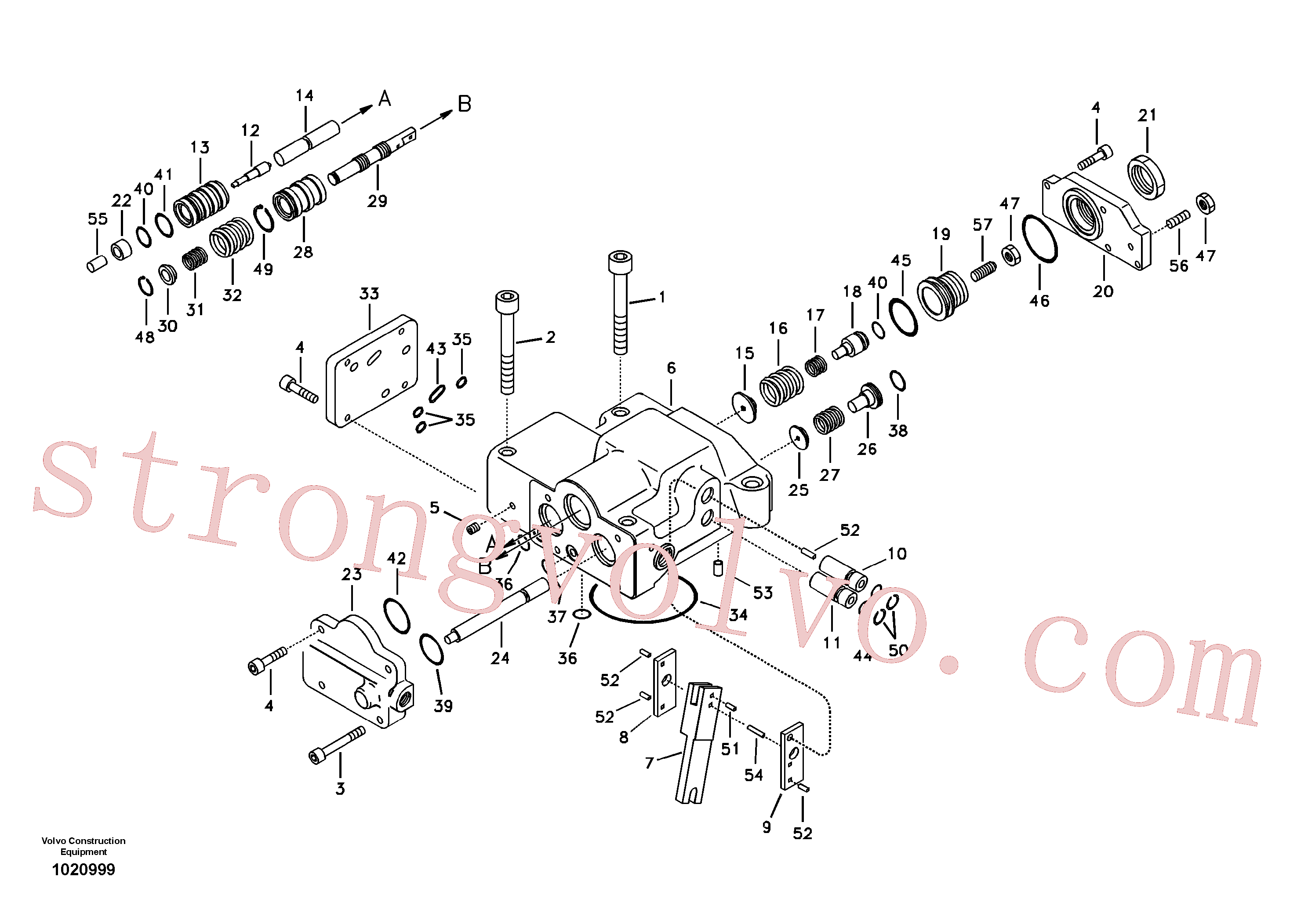 VOE14533615 Volvo Regulador, bomba hidráulica(1020999 Montagem)