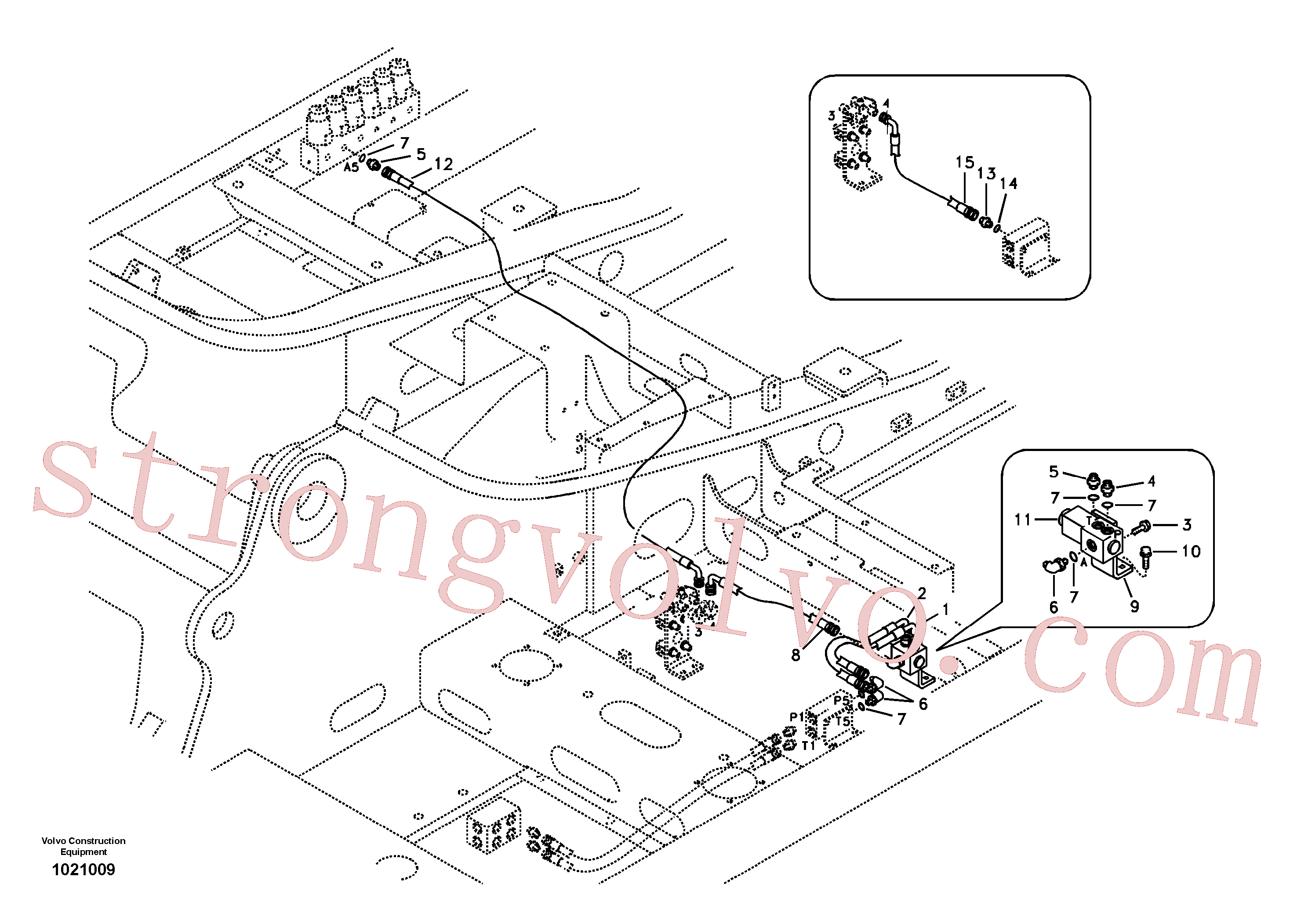 VOE14525794 Volvo Sistema servomotor, martelo e corte(1021009 Montagem)