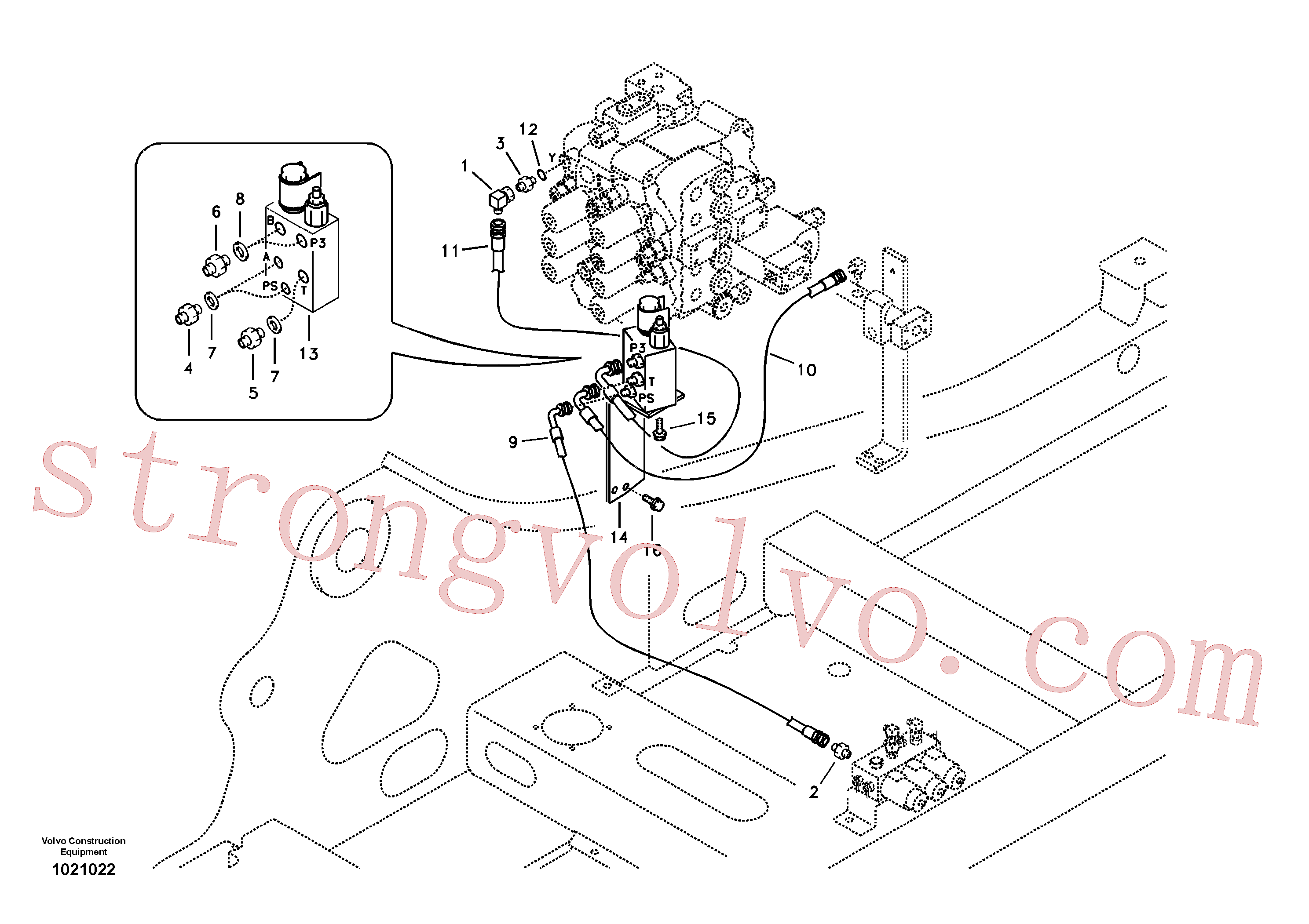 Volvo VOE14536618 Suporte Volvo Acessórios para escavadeira
