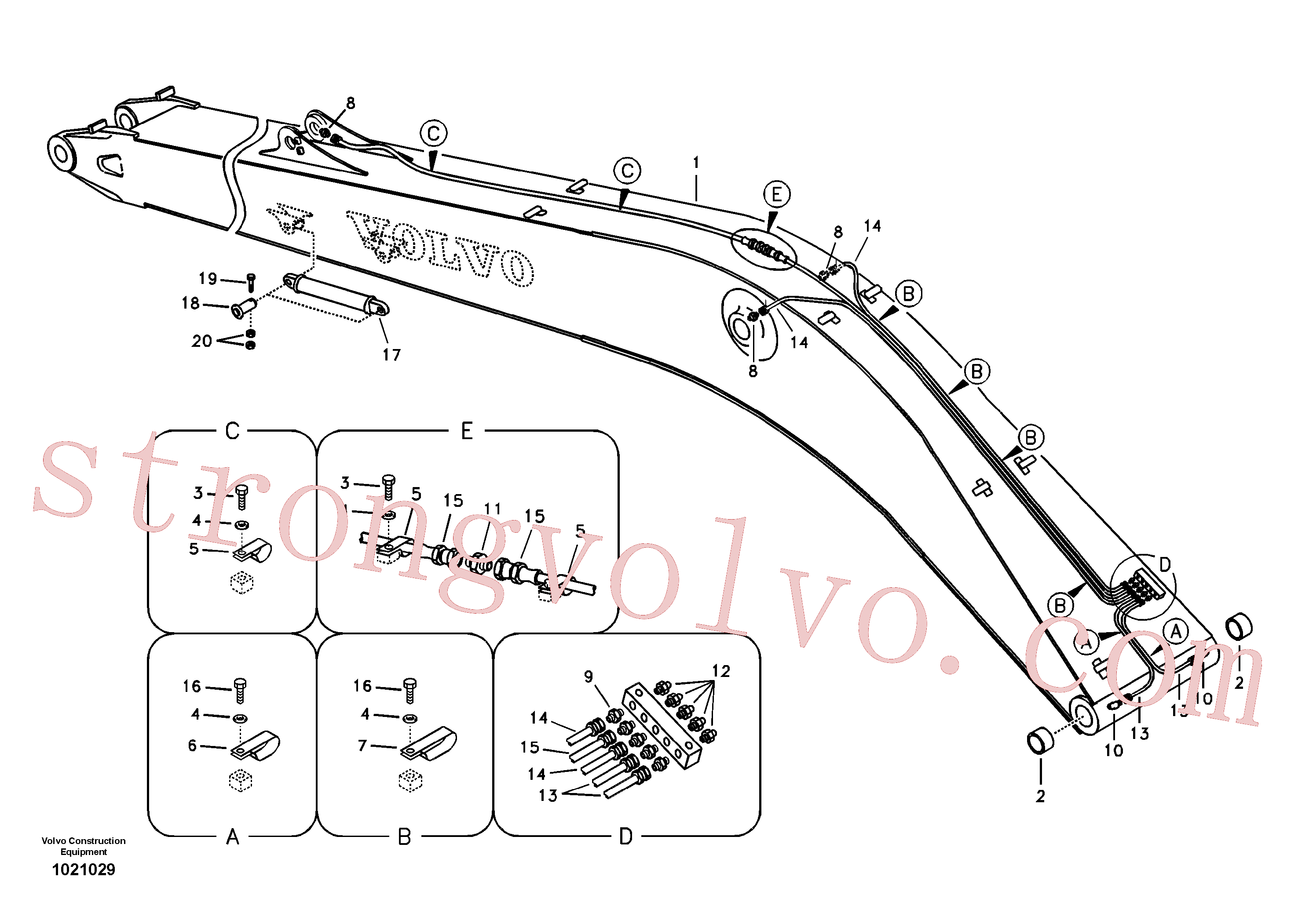 VOE14563052 Lança Inscreva-se para Volvo Acessórios para escavadeira