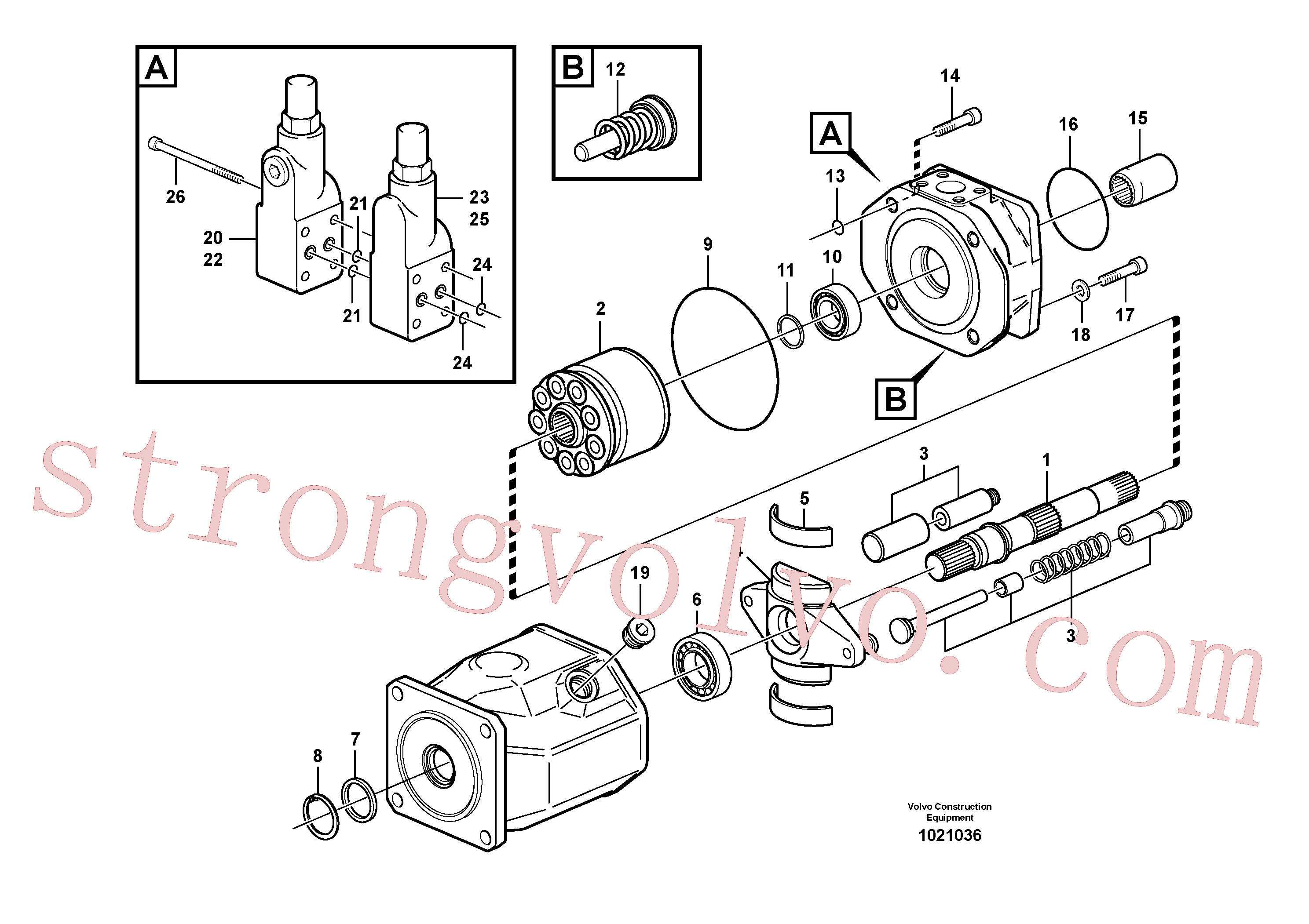 VOE11703839 Volvo Bomba hidráulica(1021036 Montagem)