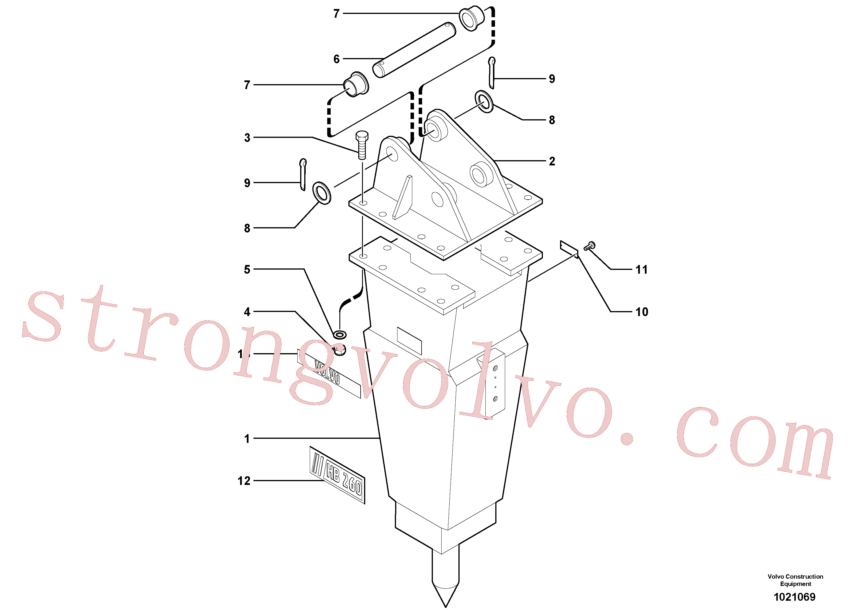 VOE11801327 Volvo Martelo(1021069 Montagem)