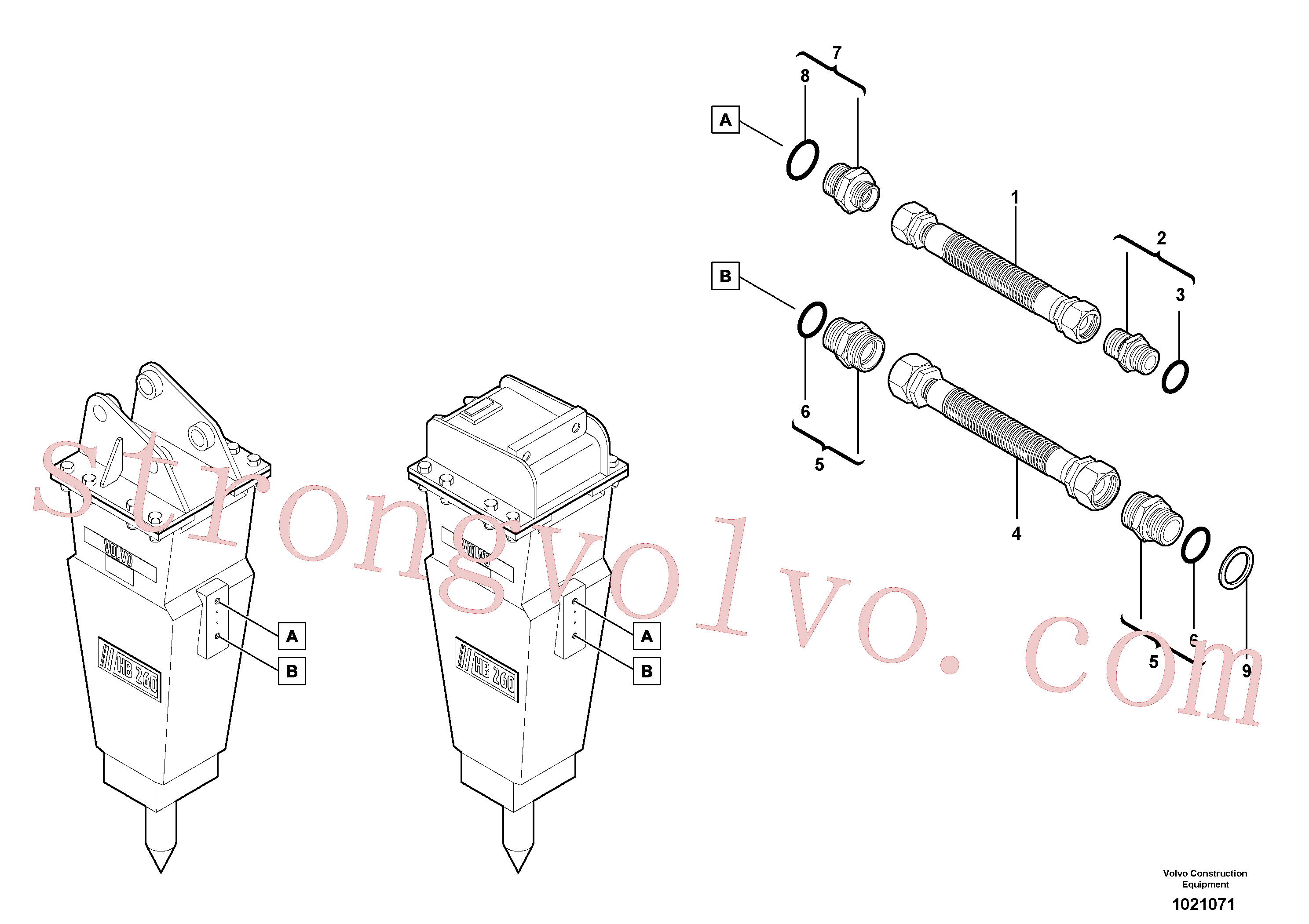 Atacado VOE11805912 Mangueira Volvo escavadeira