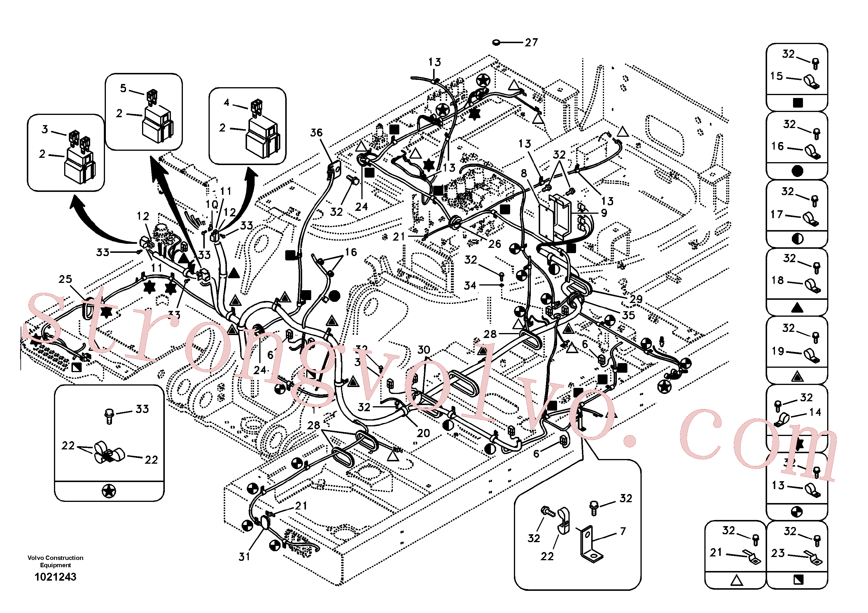 VOE14529066 Volvo Cablagem principal(1021243 Montagem)