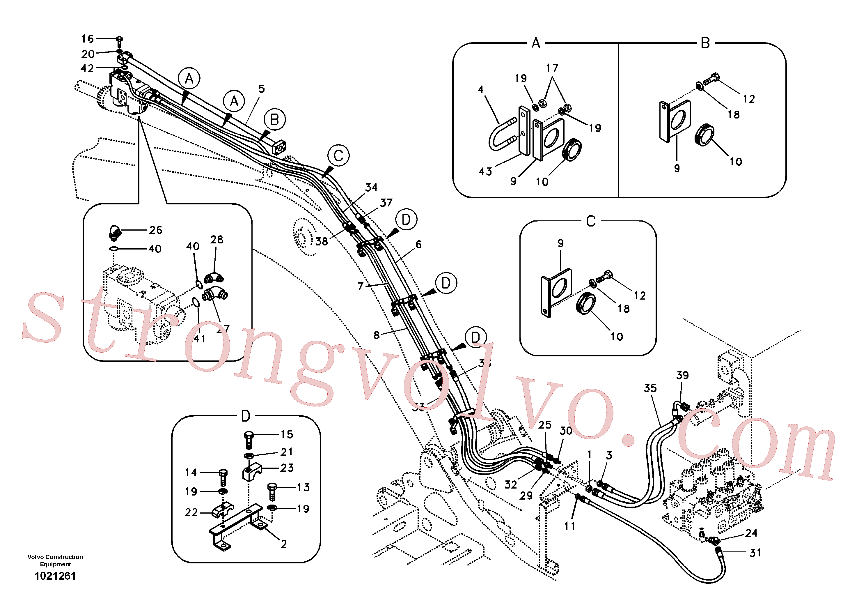 China Made SA9453-03676 Eternity/2 Volvo Acessórios para escavadeira