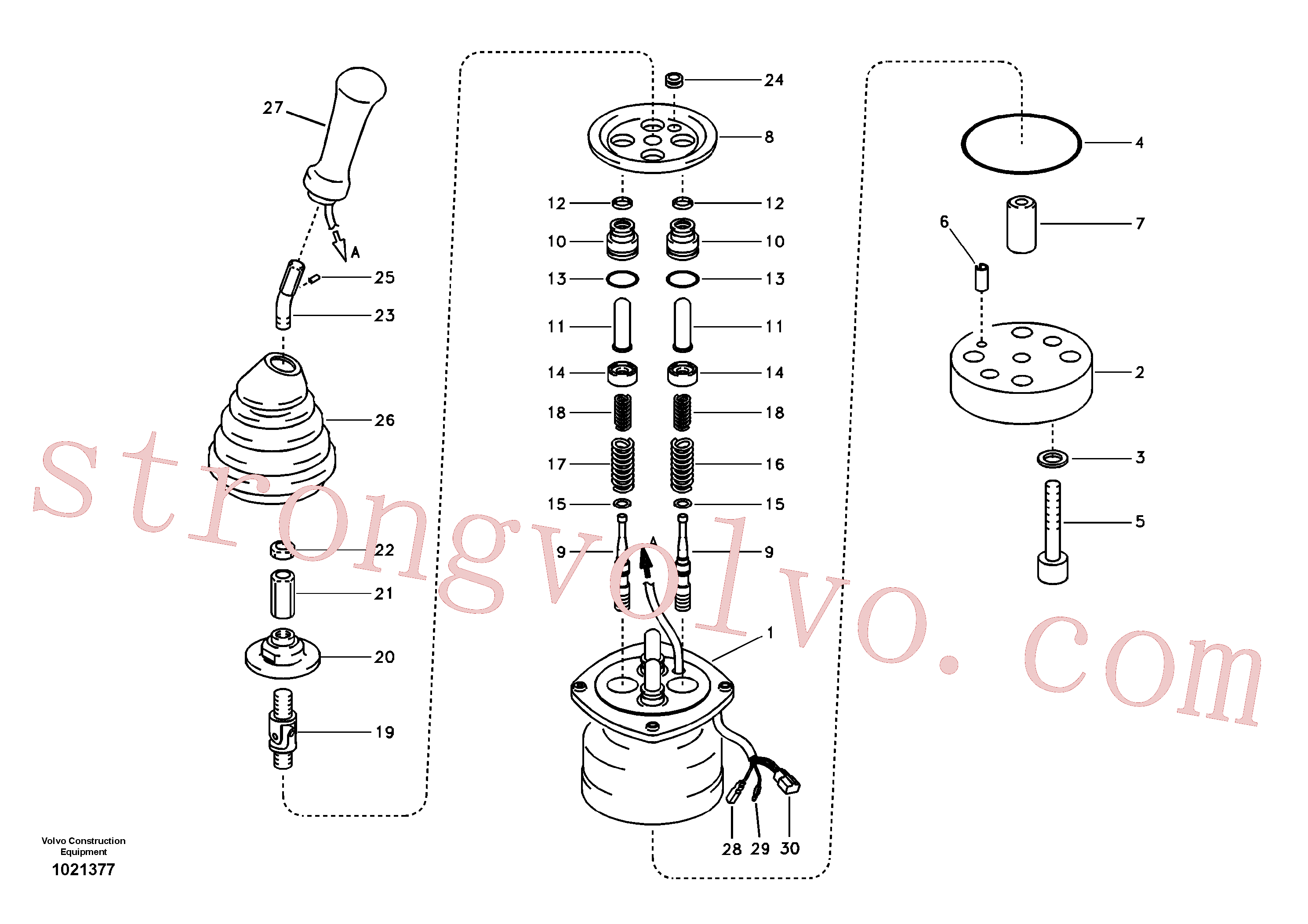 VOE14540762 Volvo Servo-sistema, válvula de comando à distância(1021377 Montagem)