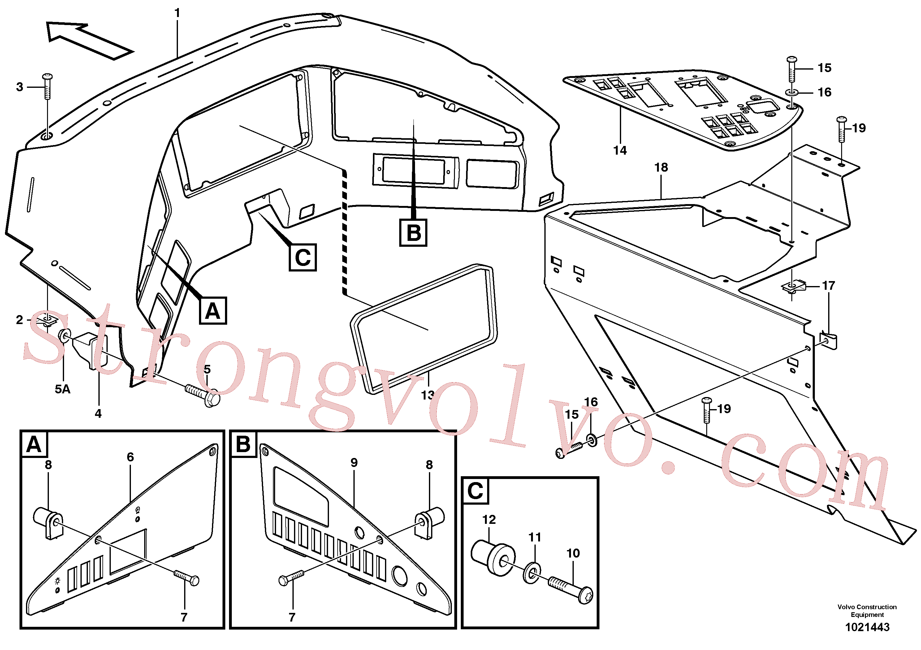 VOE971381 Volvo Painel de instrumentos(1021443 Montagem)