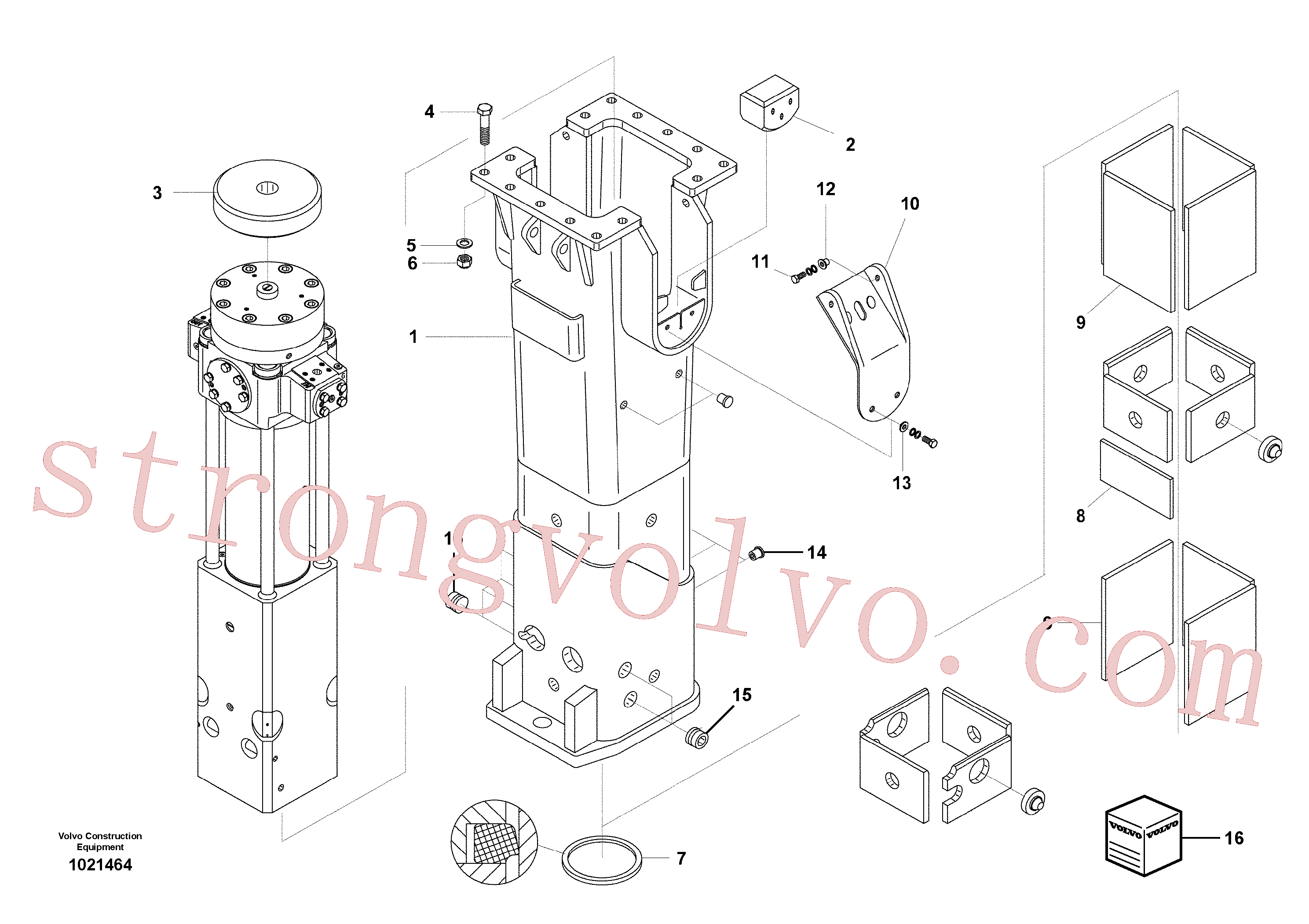 VOE14534565 Volvo Martelo hidráulico, alojamento(1021464 Montagem)