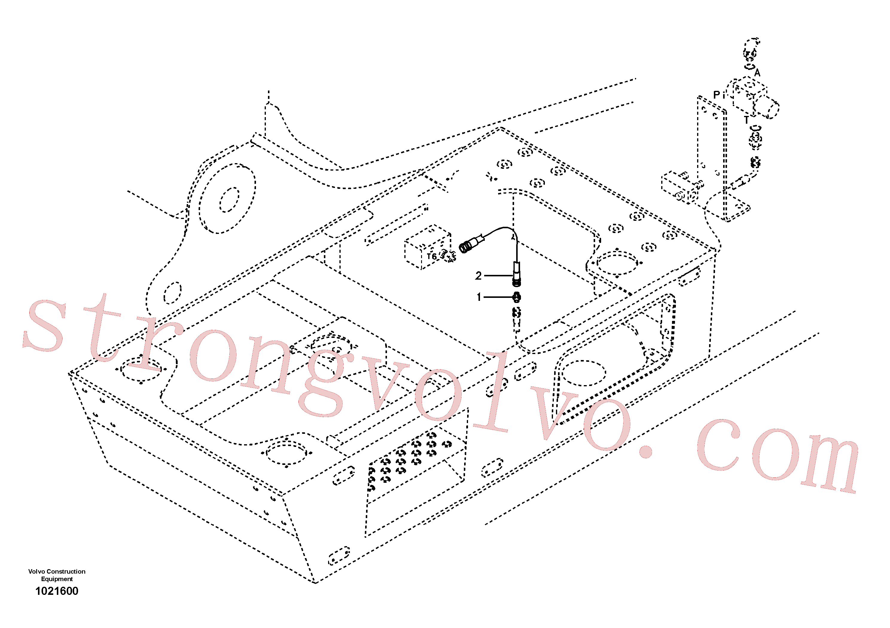 SA9416-11021 Volvo Sistema servomotor, tubagem da válvula de comando(1021600 Montagem)