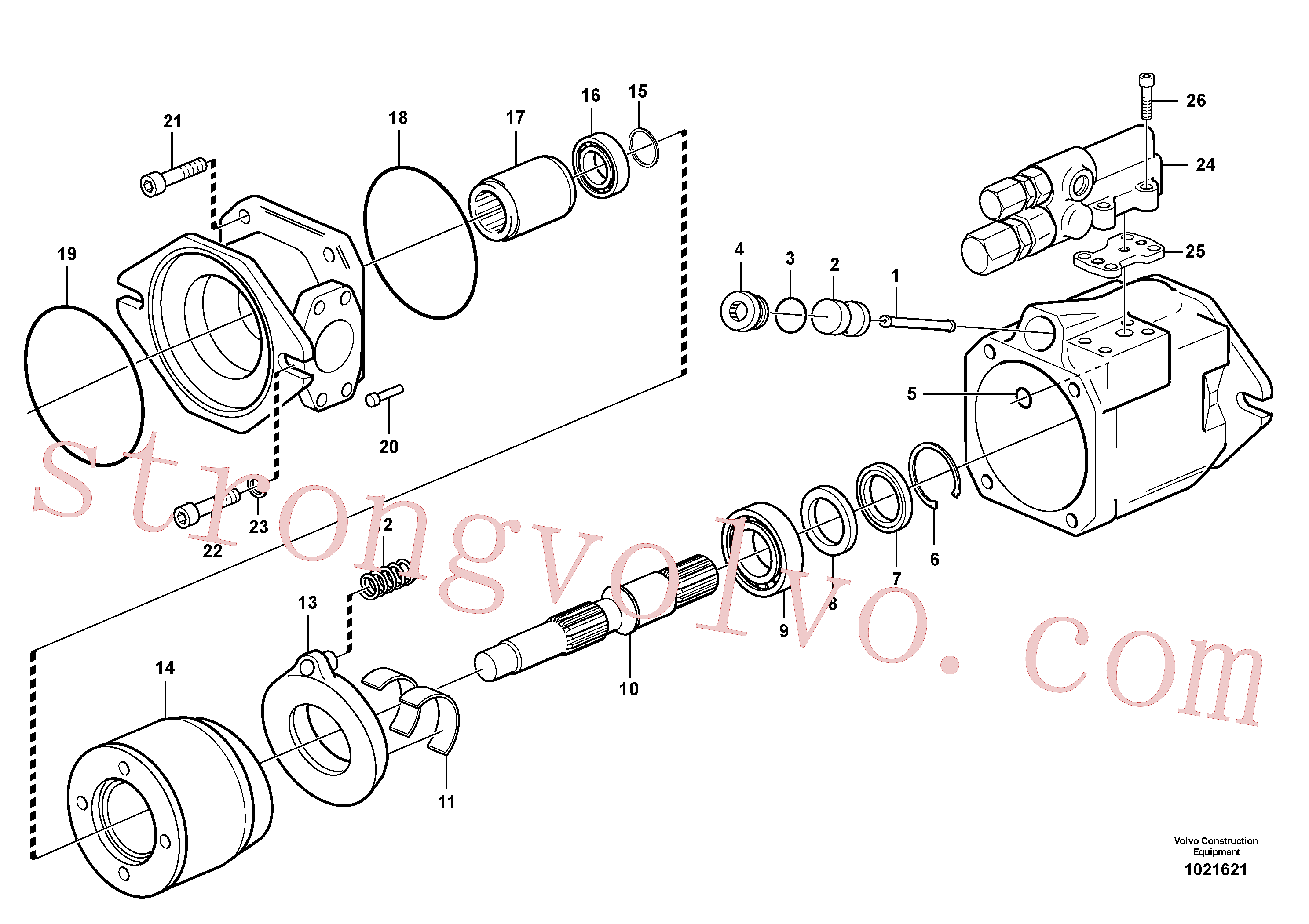 VOE11708998 Volvo Bomba hidráulica(1021621 Montagem)