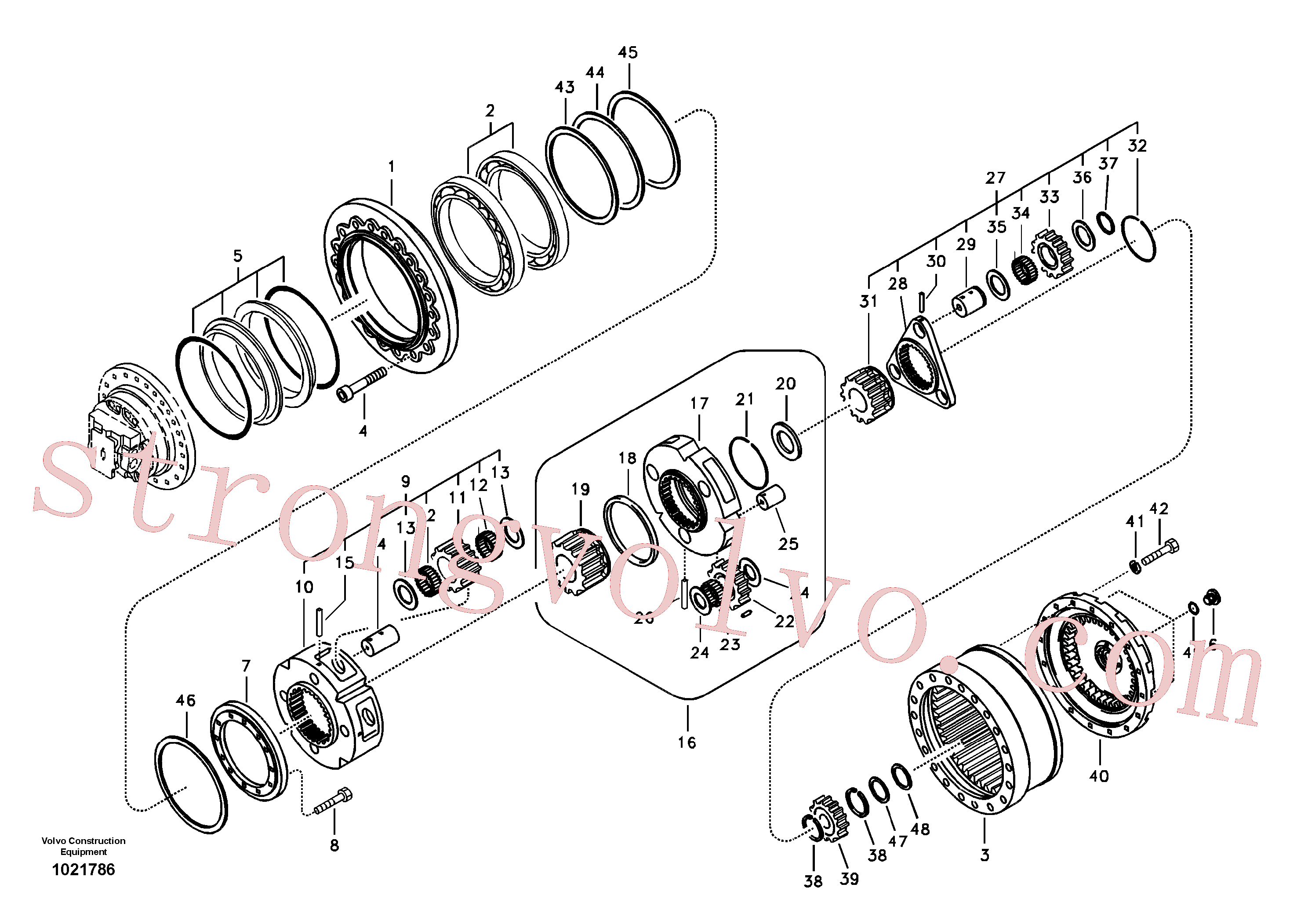 VOE13951991 Volvo Caixa de ferramentas de estrada(1021786 Montagem)