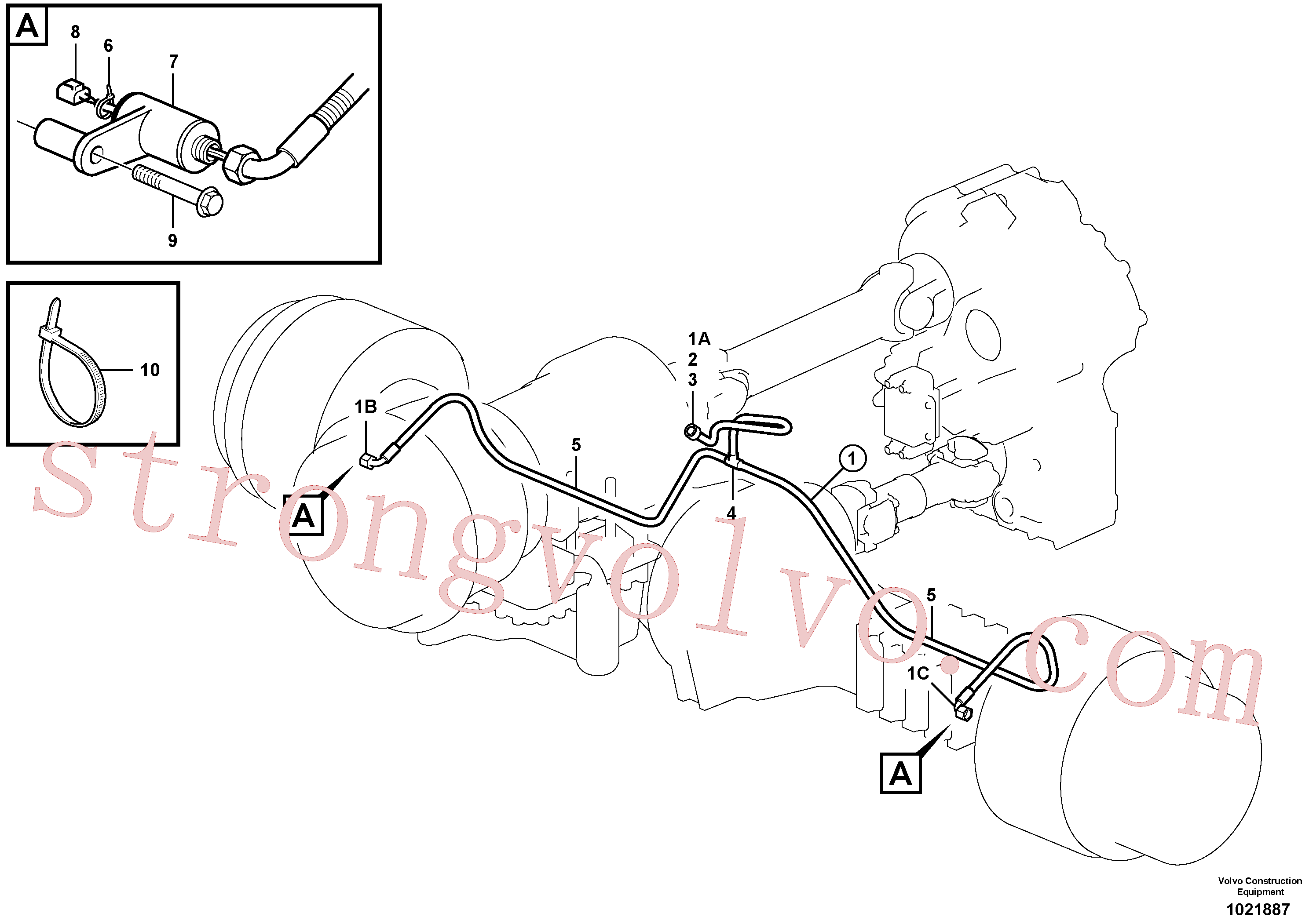 VOE8159012 Volvo Cablagens, dianteiras(1021887 Montagem)