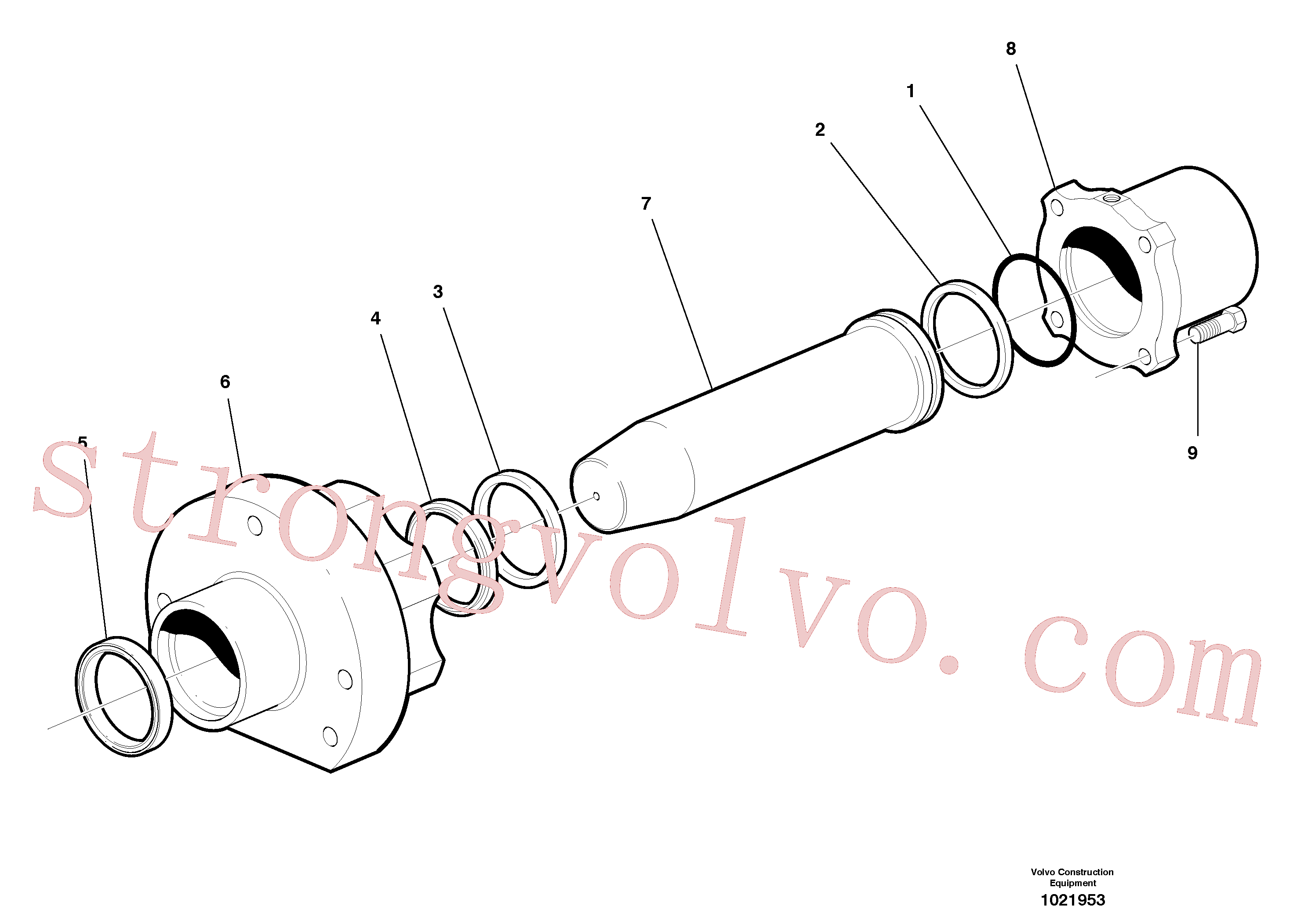 VOE955563 Parafuso sextavado Volvo escavadeira