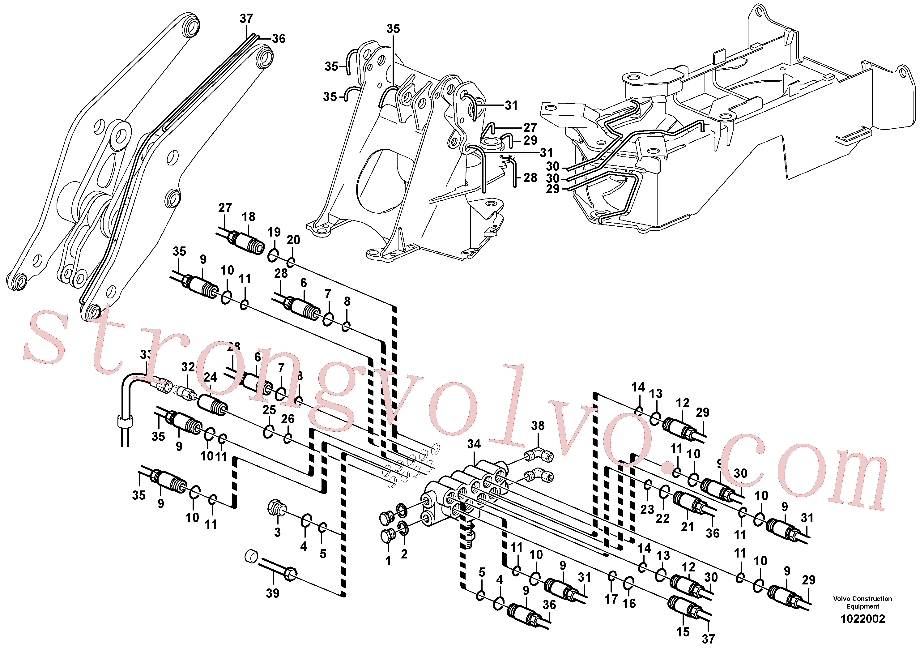 VOE11716039 Mangueira Volvo escavadeira