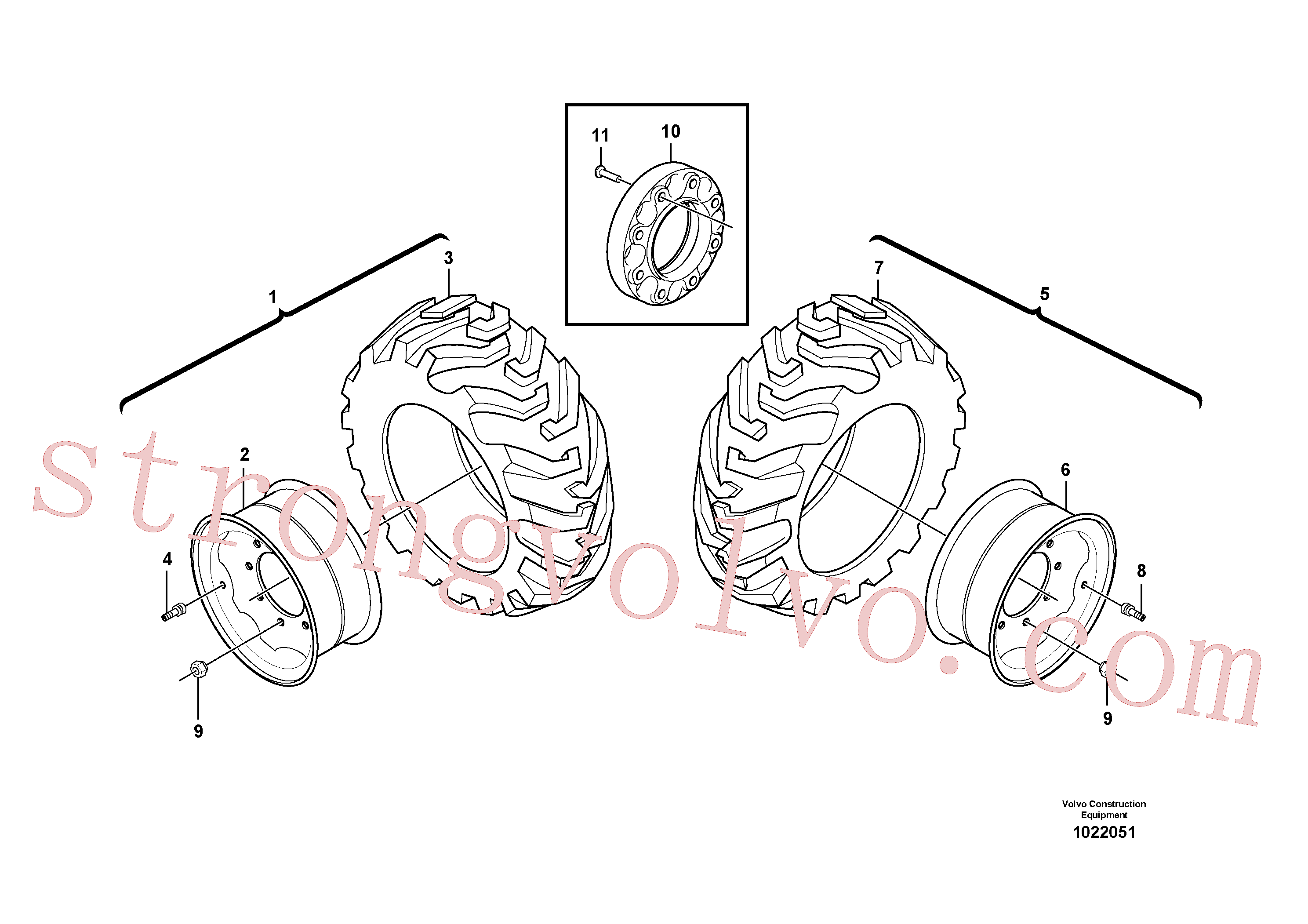 VOE11842915 Volvo Pneu e jante(1022051 Montagem)