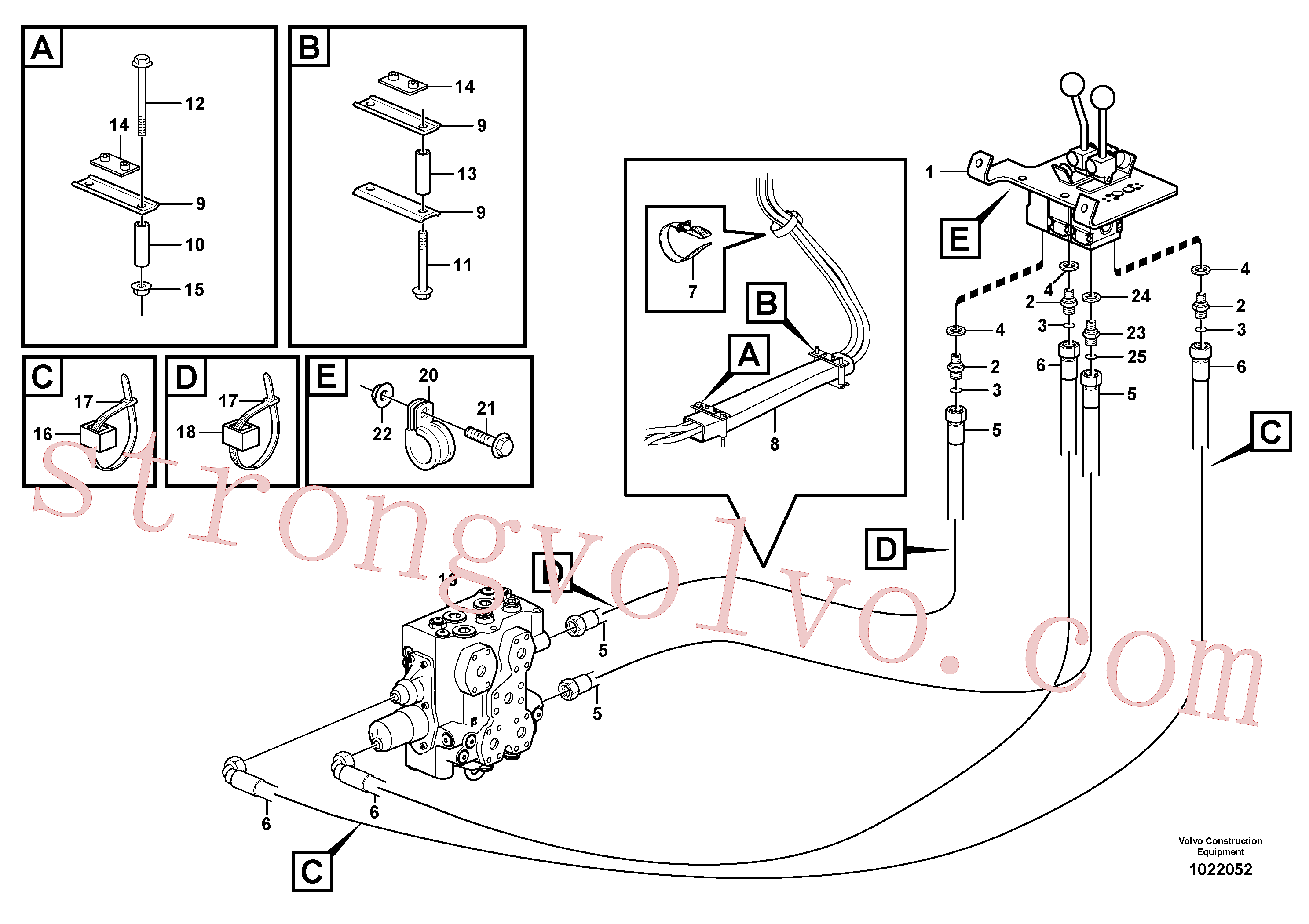 VOE11411803 Volvo Linhas de controlo(1022052 Montagem)