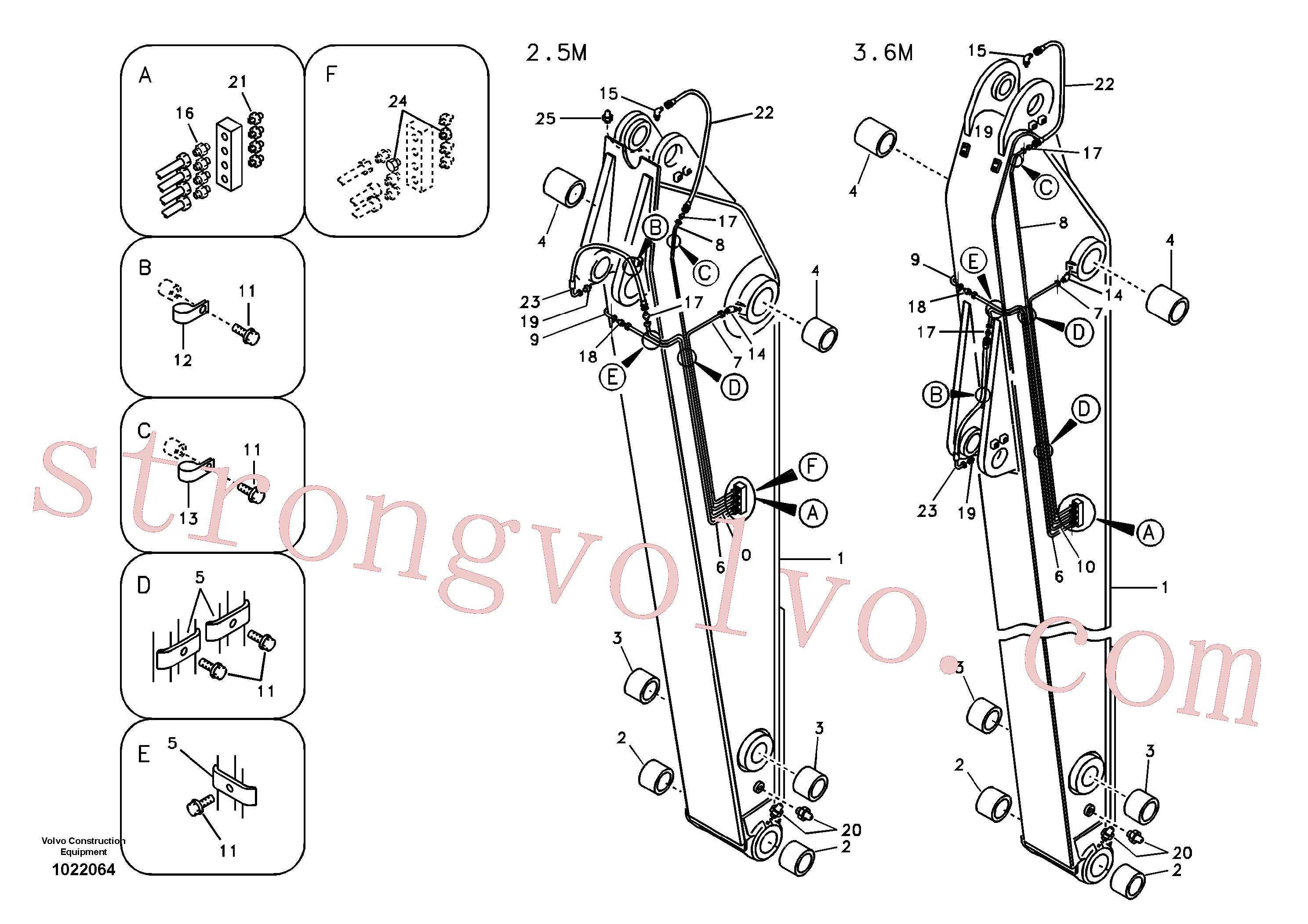 China Made VOE14532014 Pipe Volvo Acessórios para escavadeira