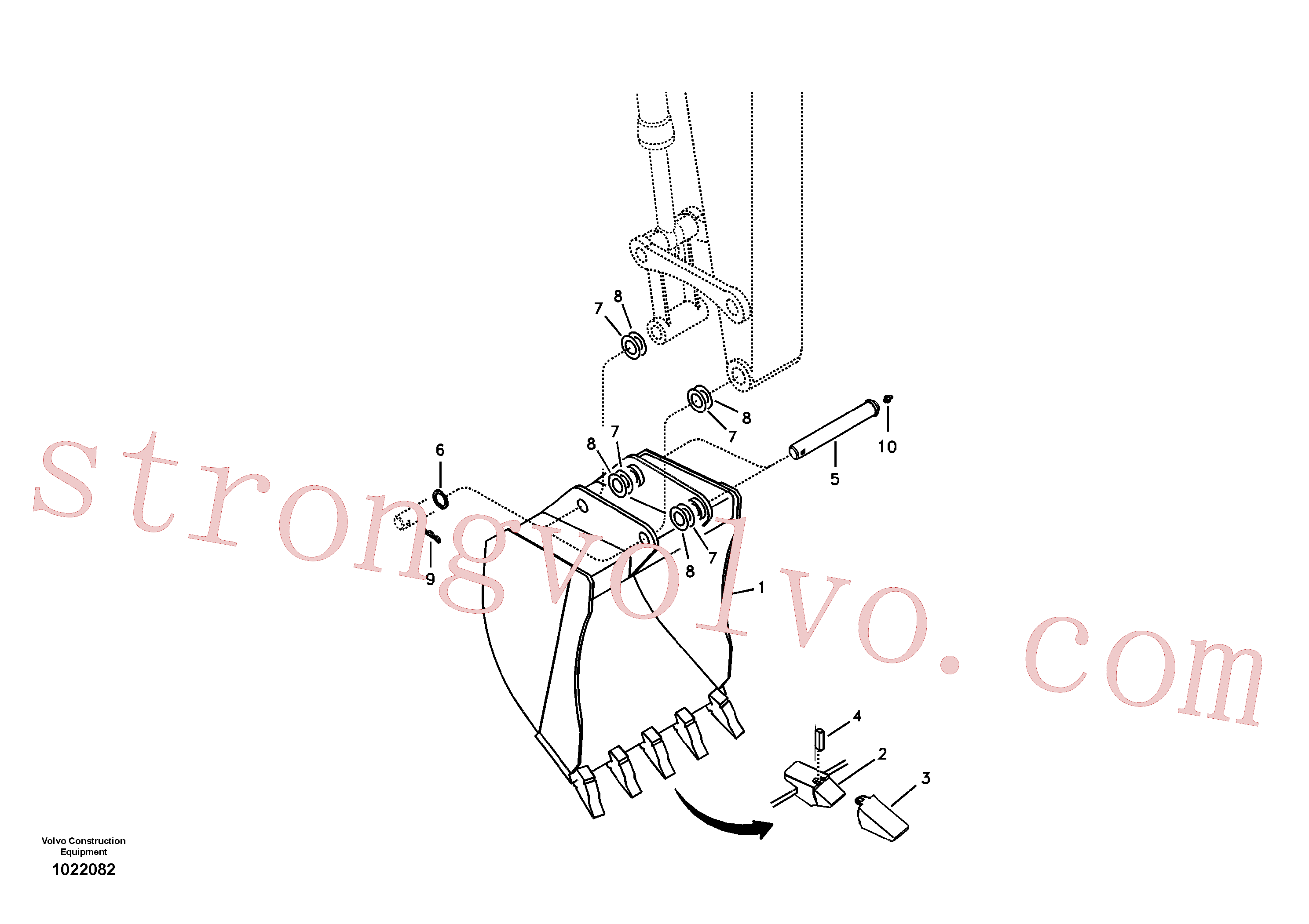 Volvo VOE11804048 Caçamba normal Volvo Acessórios para escavadeira