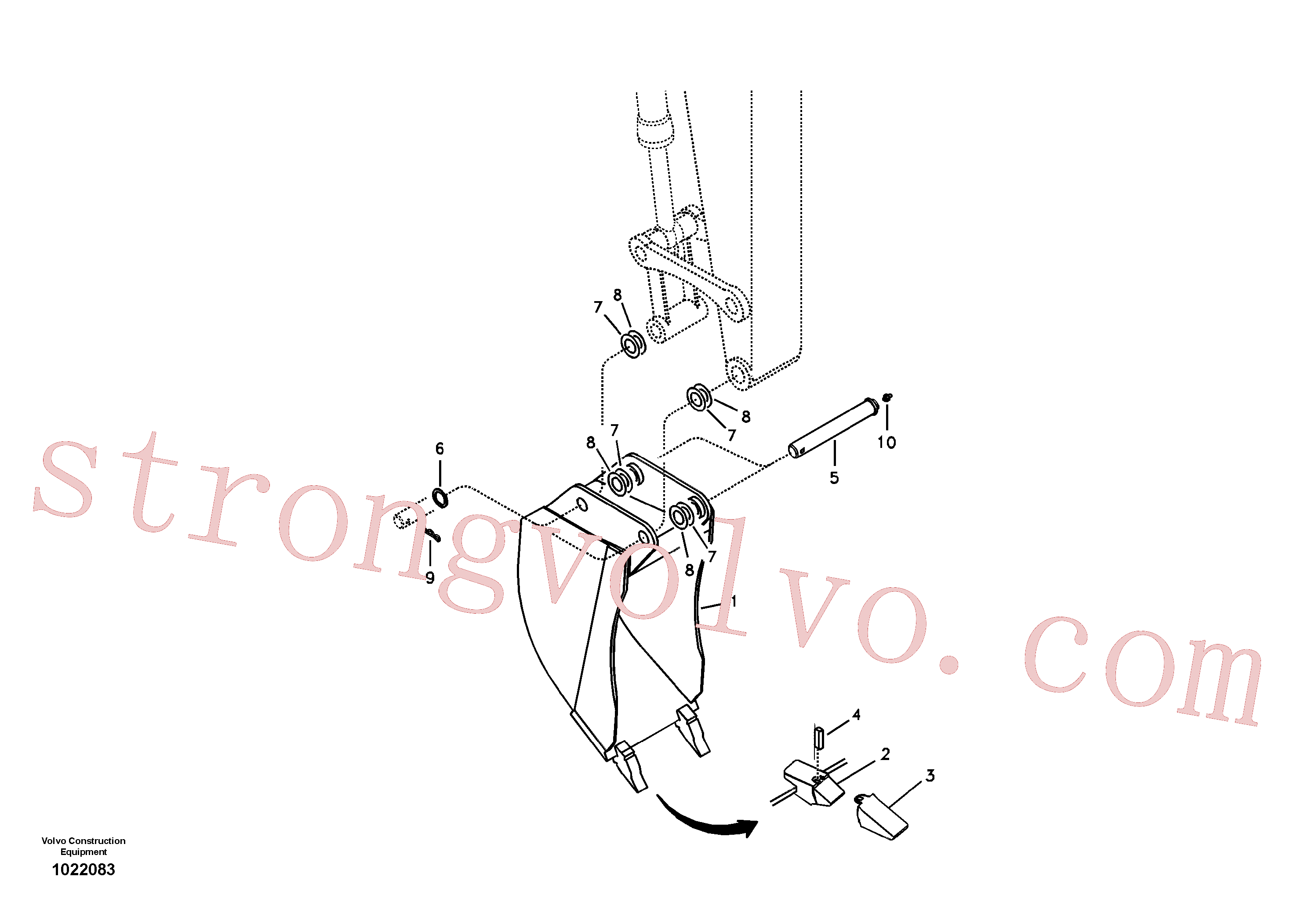 China Made VOE11884312 Bucket Tooth Volvo Acessórios para escavadeira