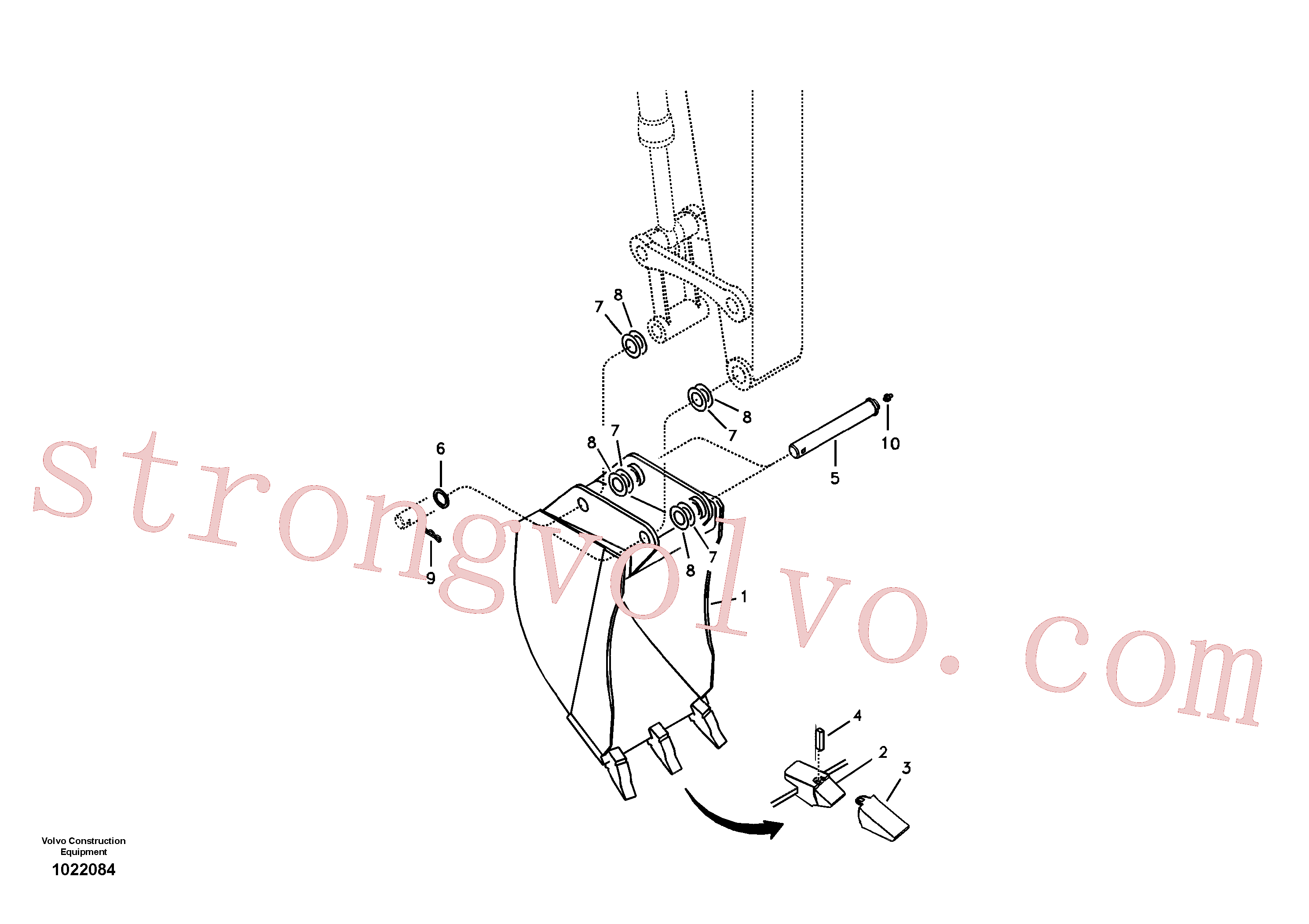 Volvo VOE11804046 Caçamba normal Volvo Acessórios para escavadeira