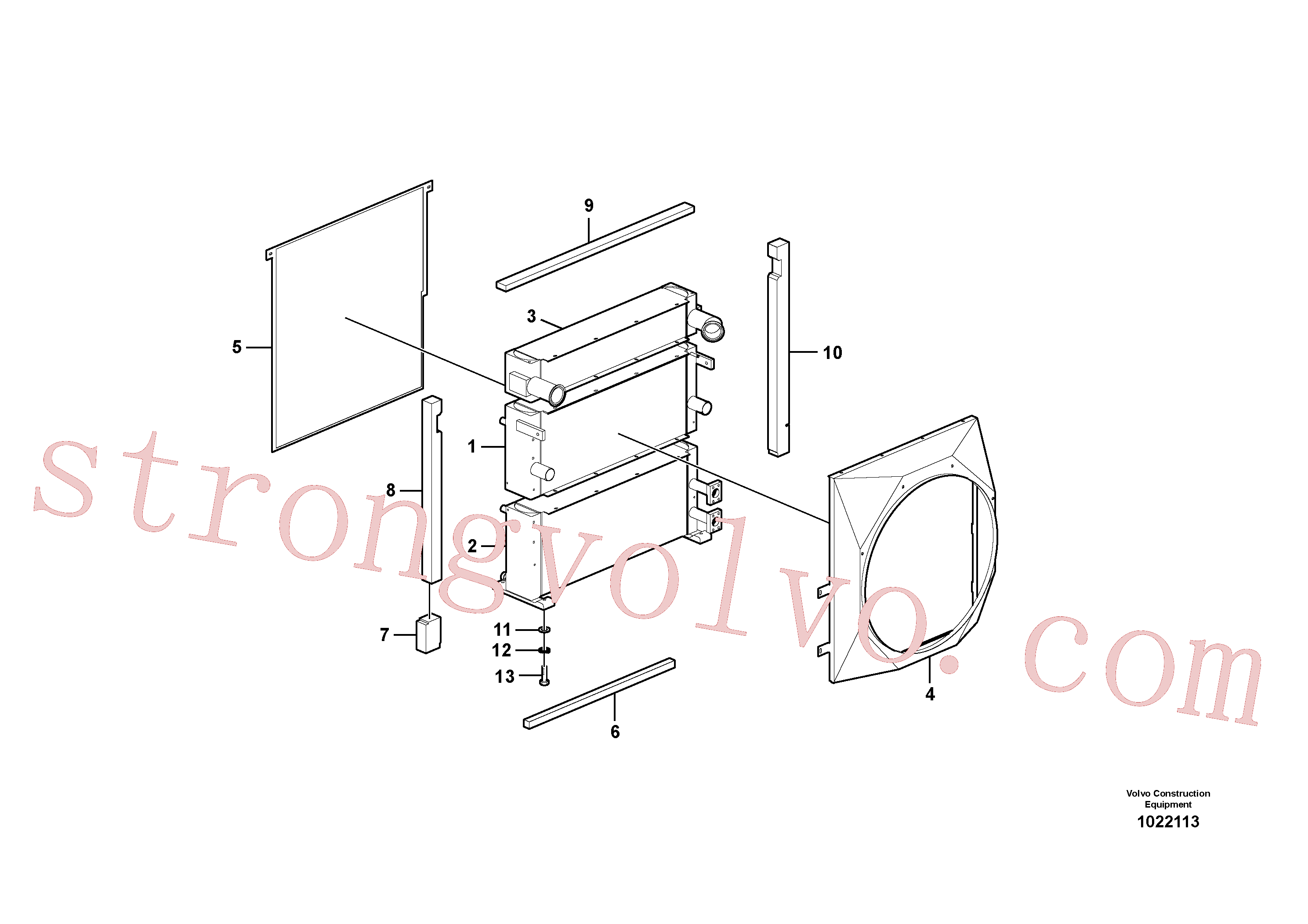 VOE14532477 Volvo Radiador(1022113 Montagem)