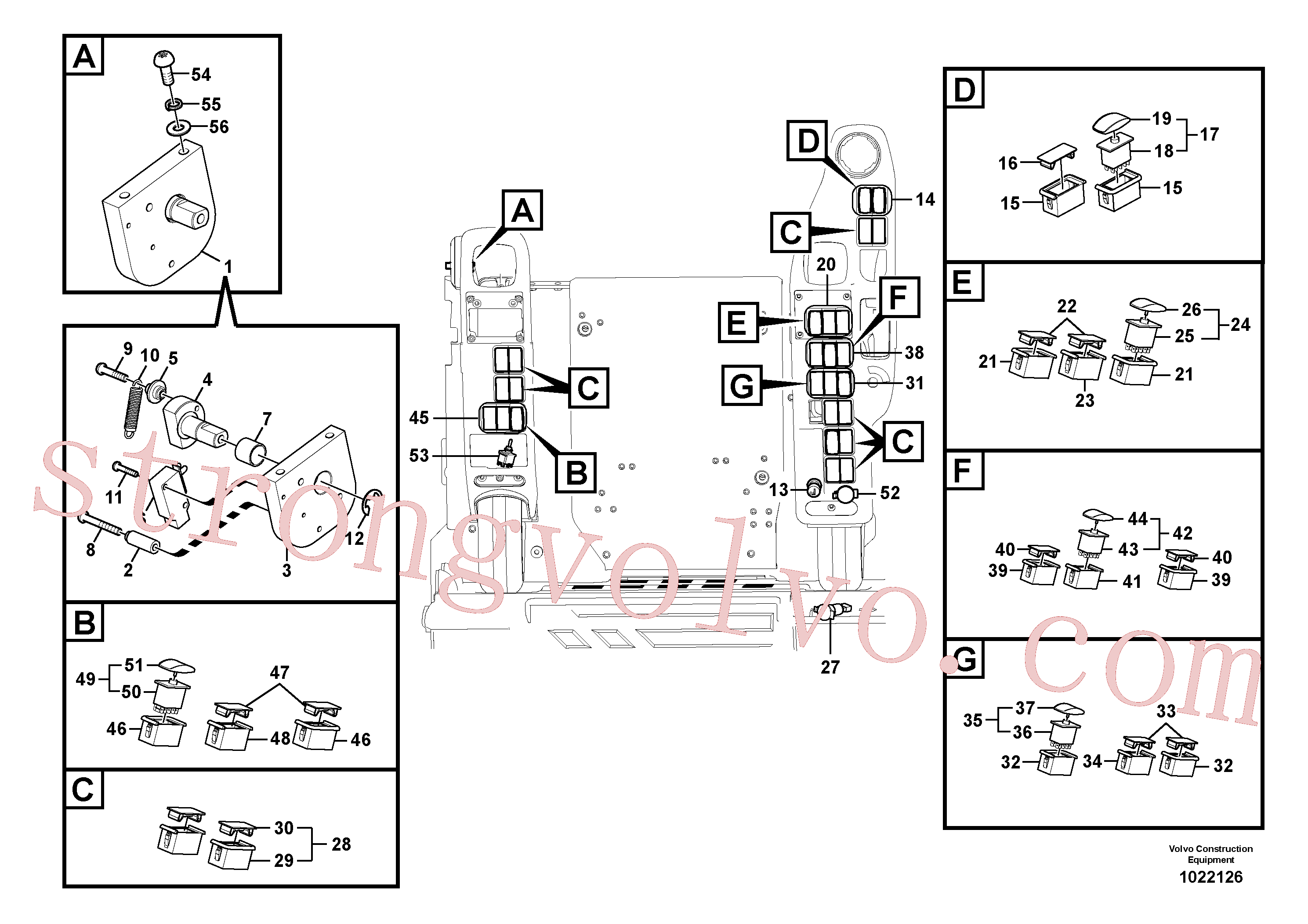 SA9285-11000 Volvo Interruptor(1022126 Montagem)