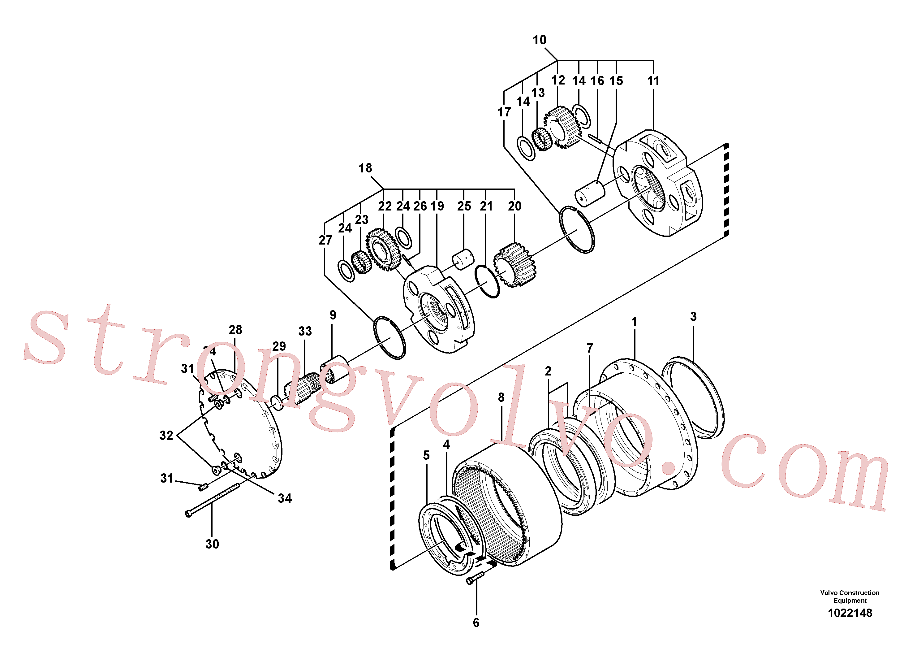 SA7117-15230 Volvo Caixa de ferramentas de estrada(1022148 Montagem)