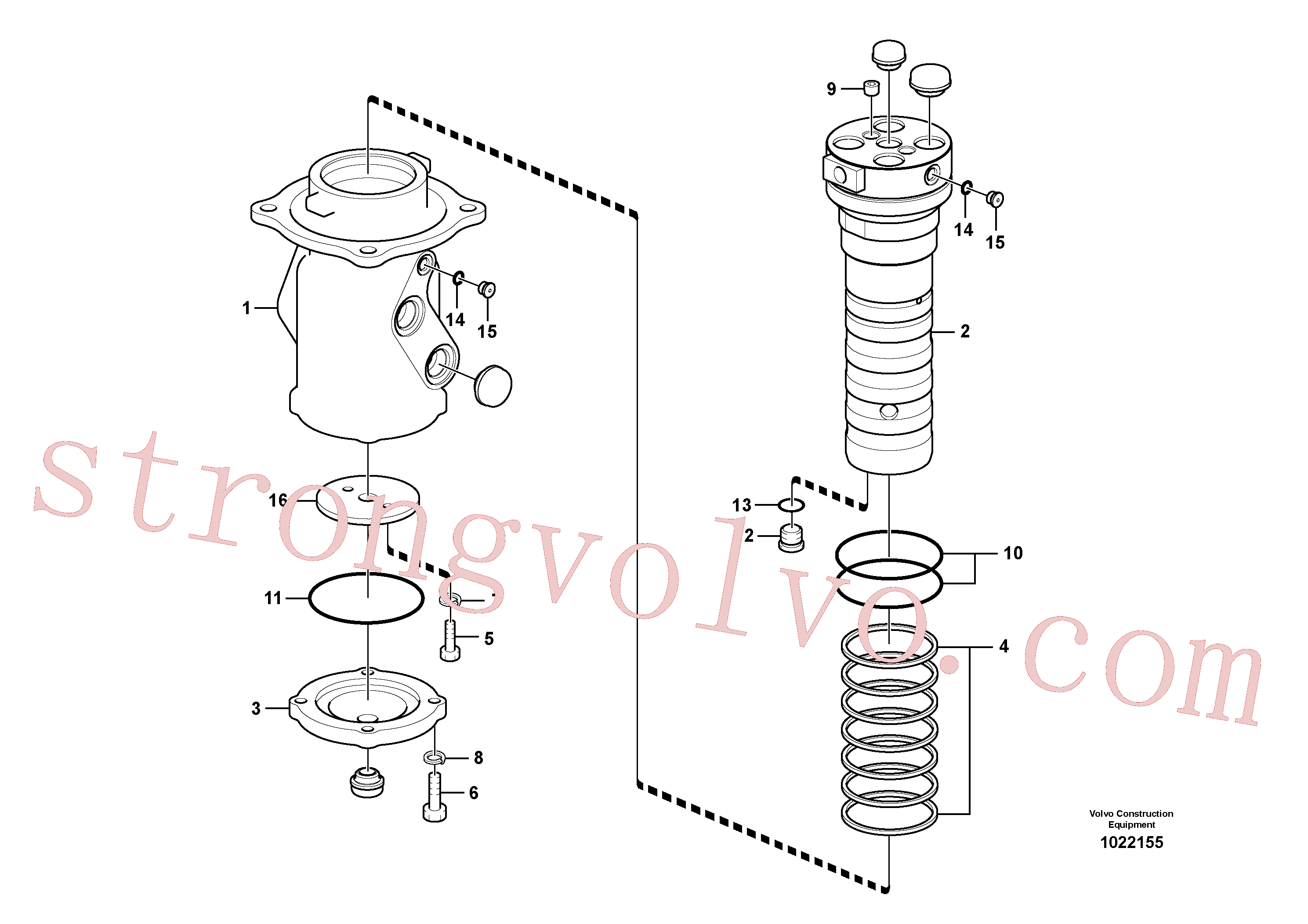 VOE14534865 Volvo Rótula(1022155 Montagem)