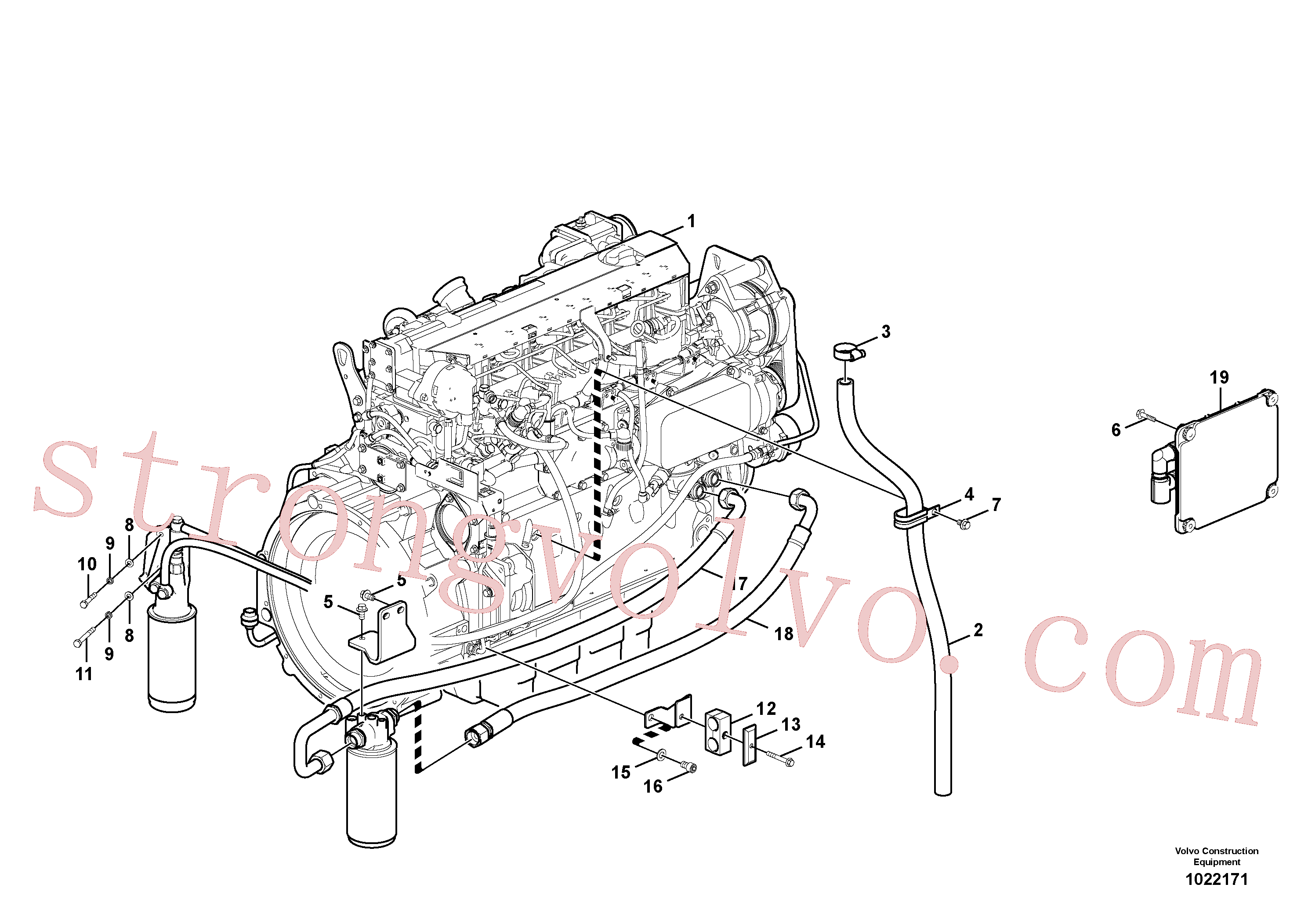 ZM2801130 Volvo Motor(1022171 Montagem)