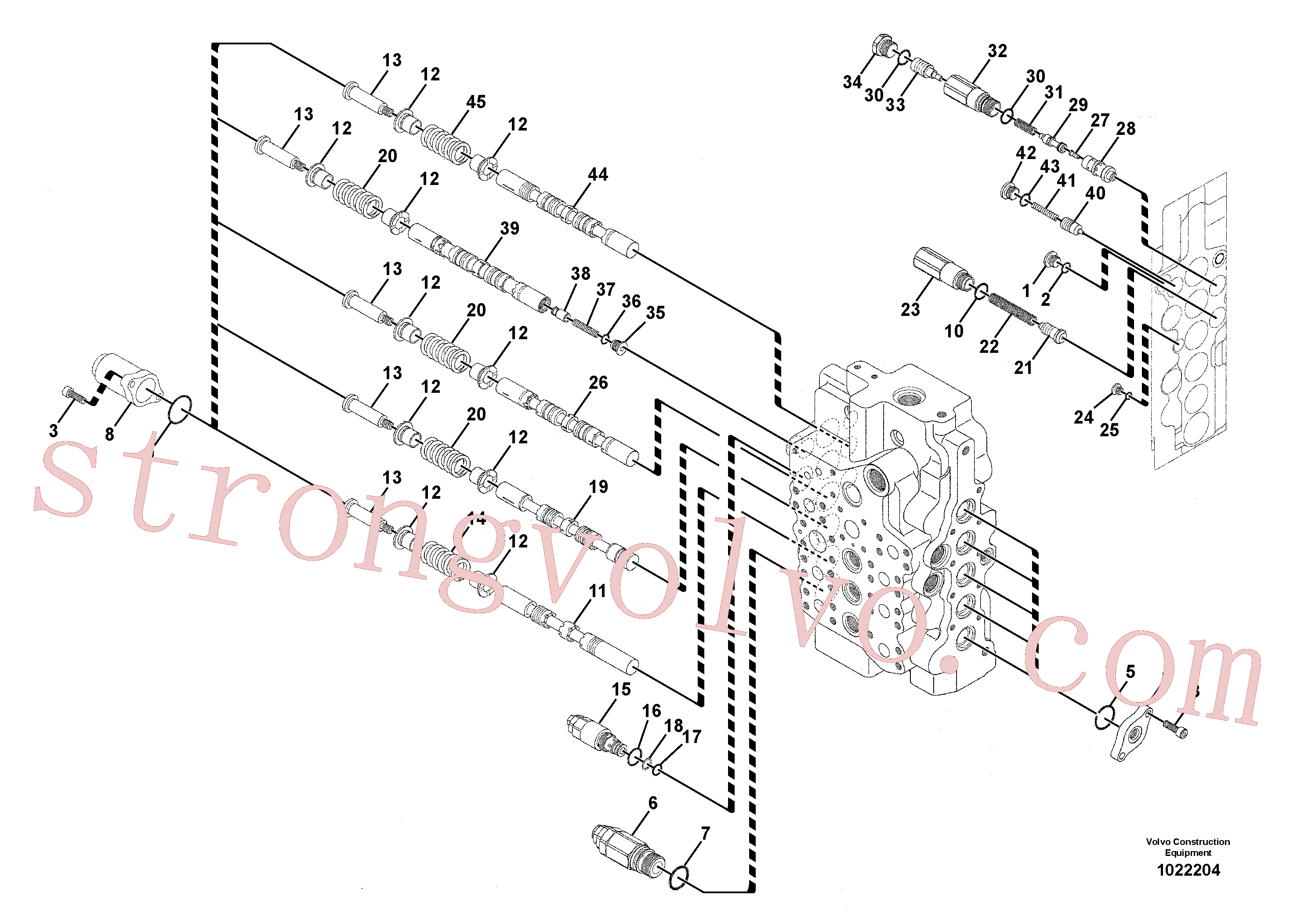 VOE14552453 Válvula de retenção Volvo escavadeira