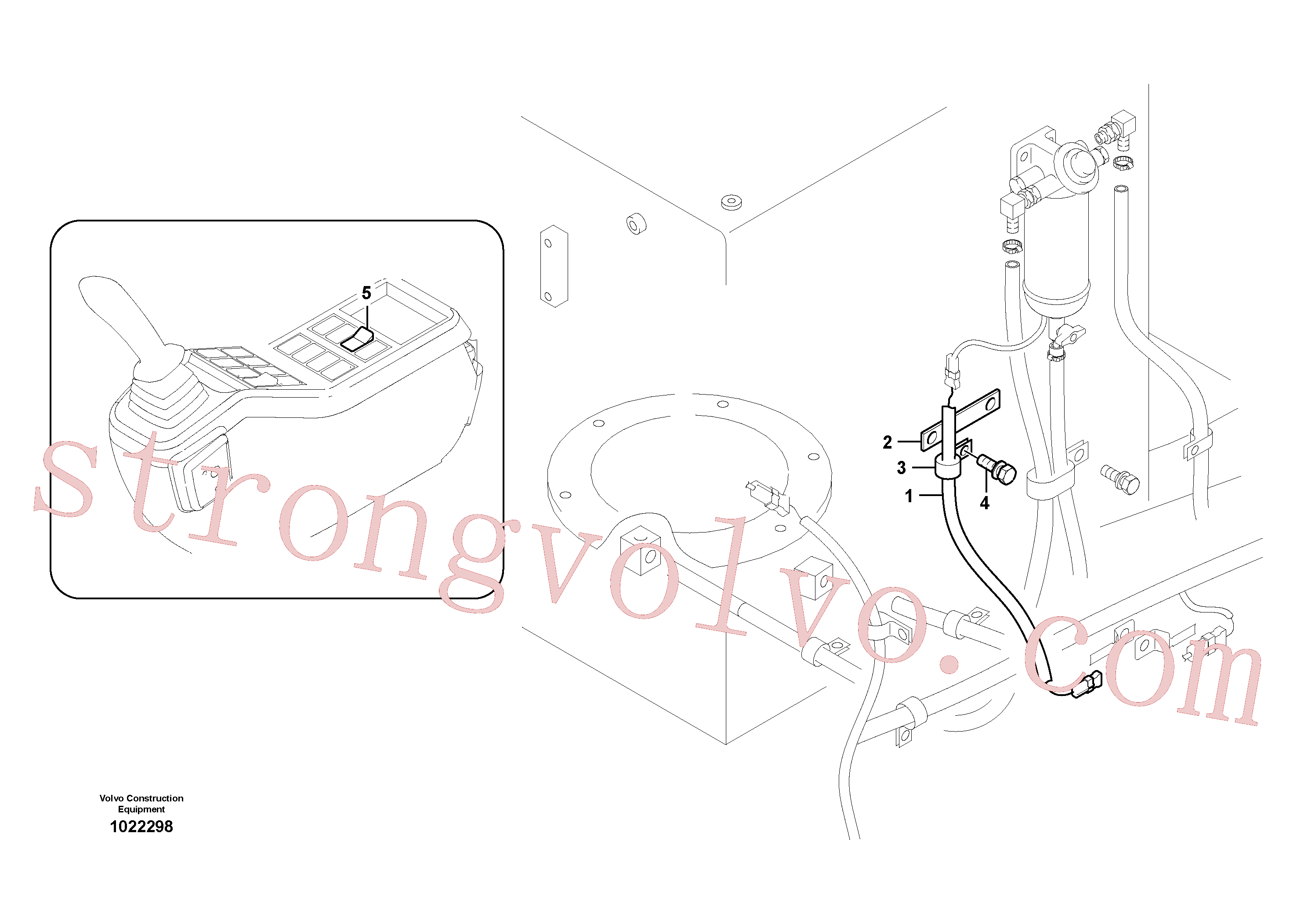 VOE14500295 Volvo Cablagem, separador de água, Cabos, bateria(1022298 Montagem)