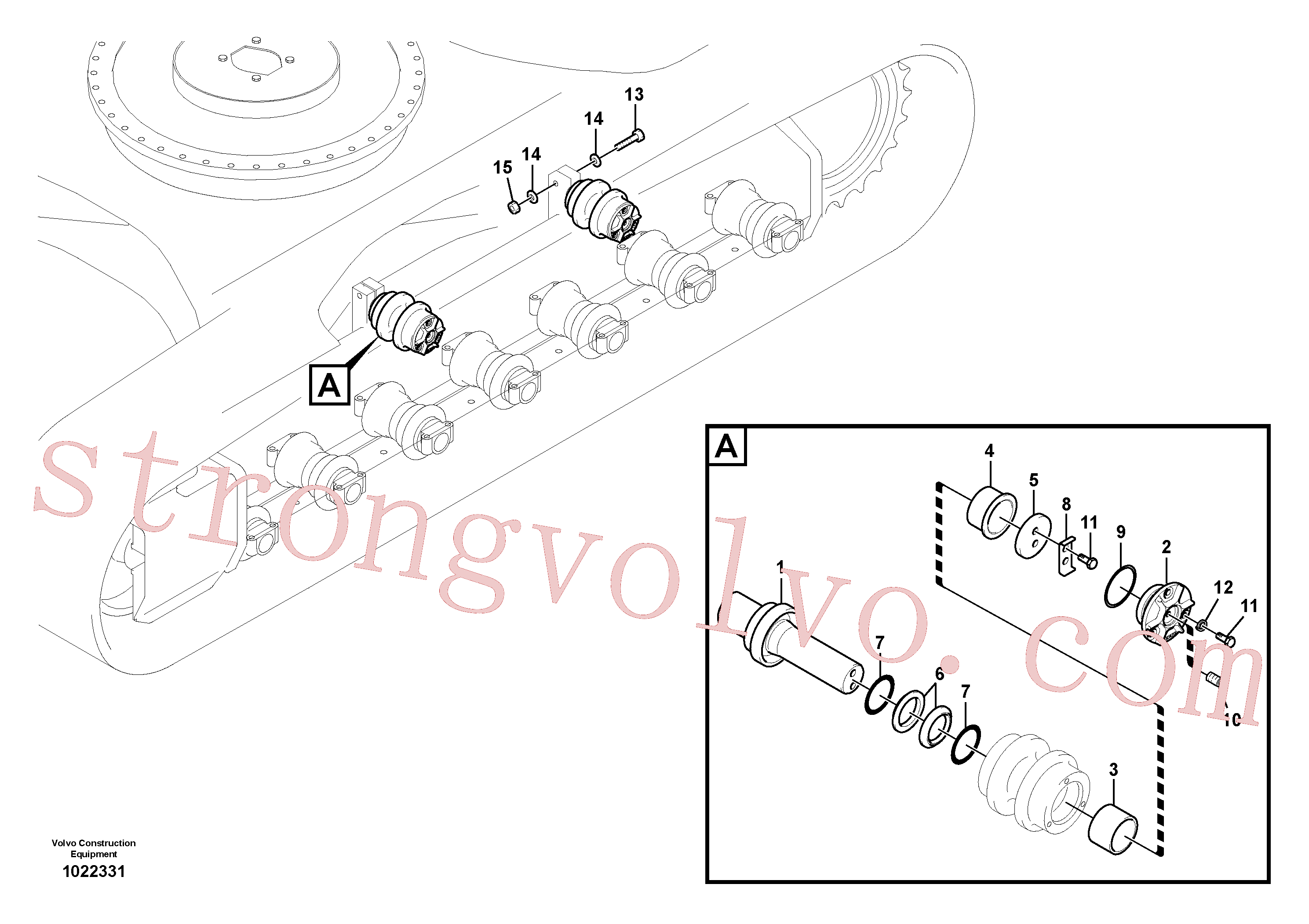 VOE990520 Volvo Roleto superior(1022331 Montagem)