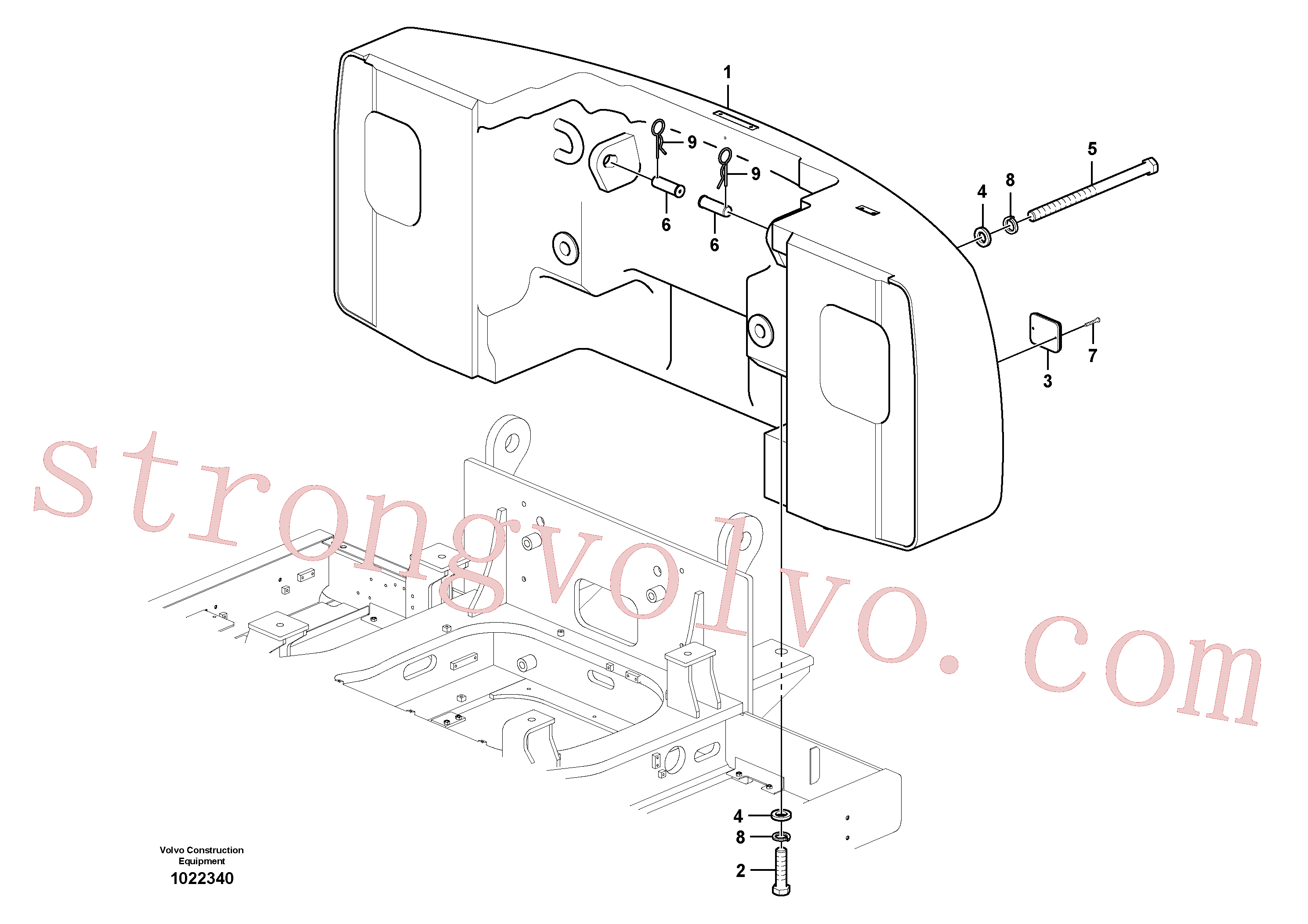SA9326-26000 Volvo Contrapesos, remoção(1022340 Montagem)