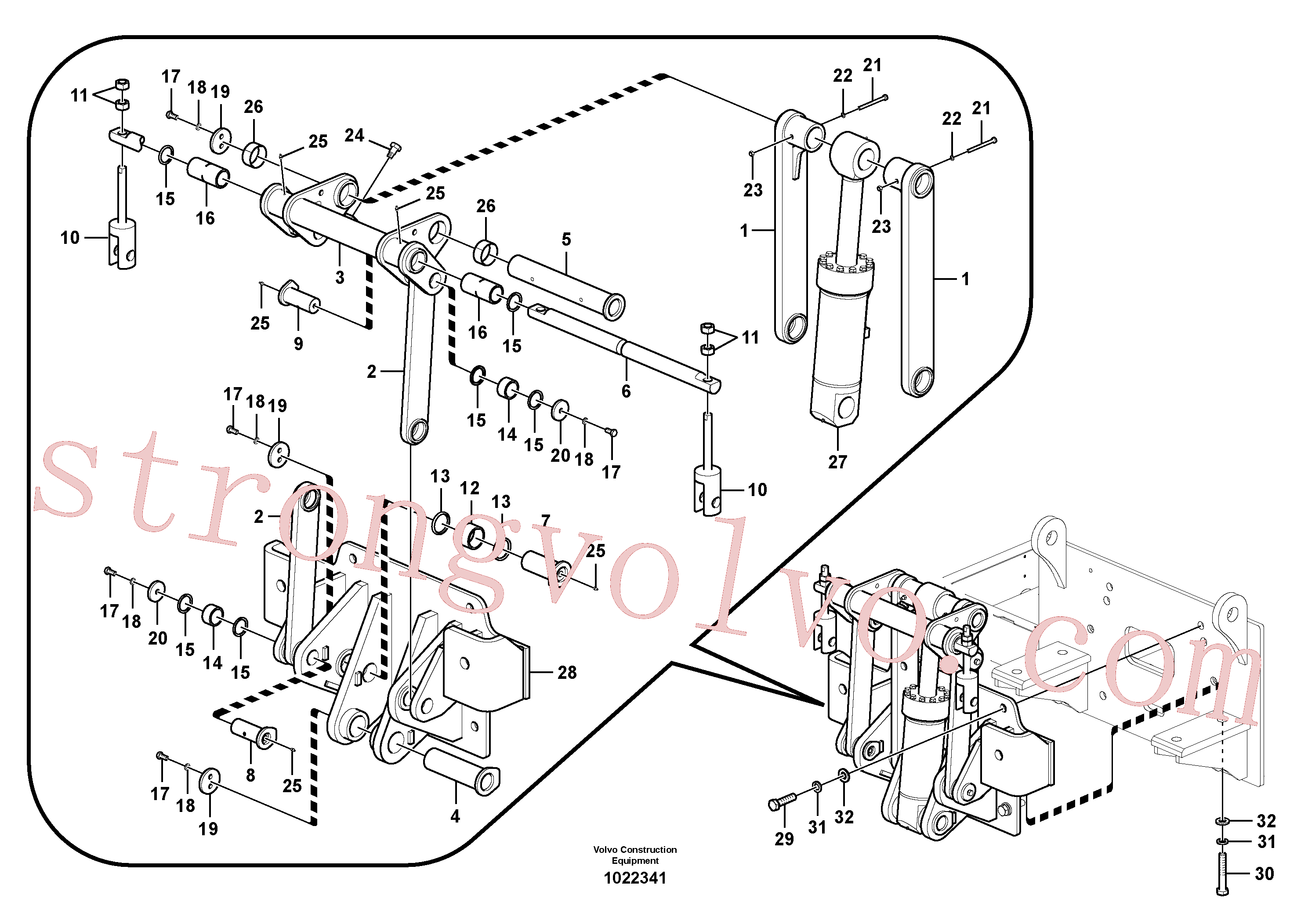 SA9011-23026 Volvo Remoção de contrapeso, conjunto(1022341 Montagem)