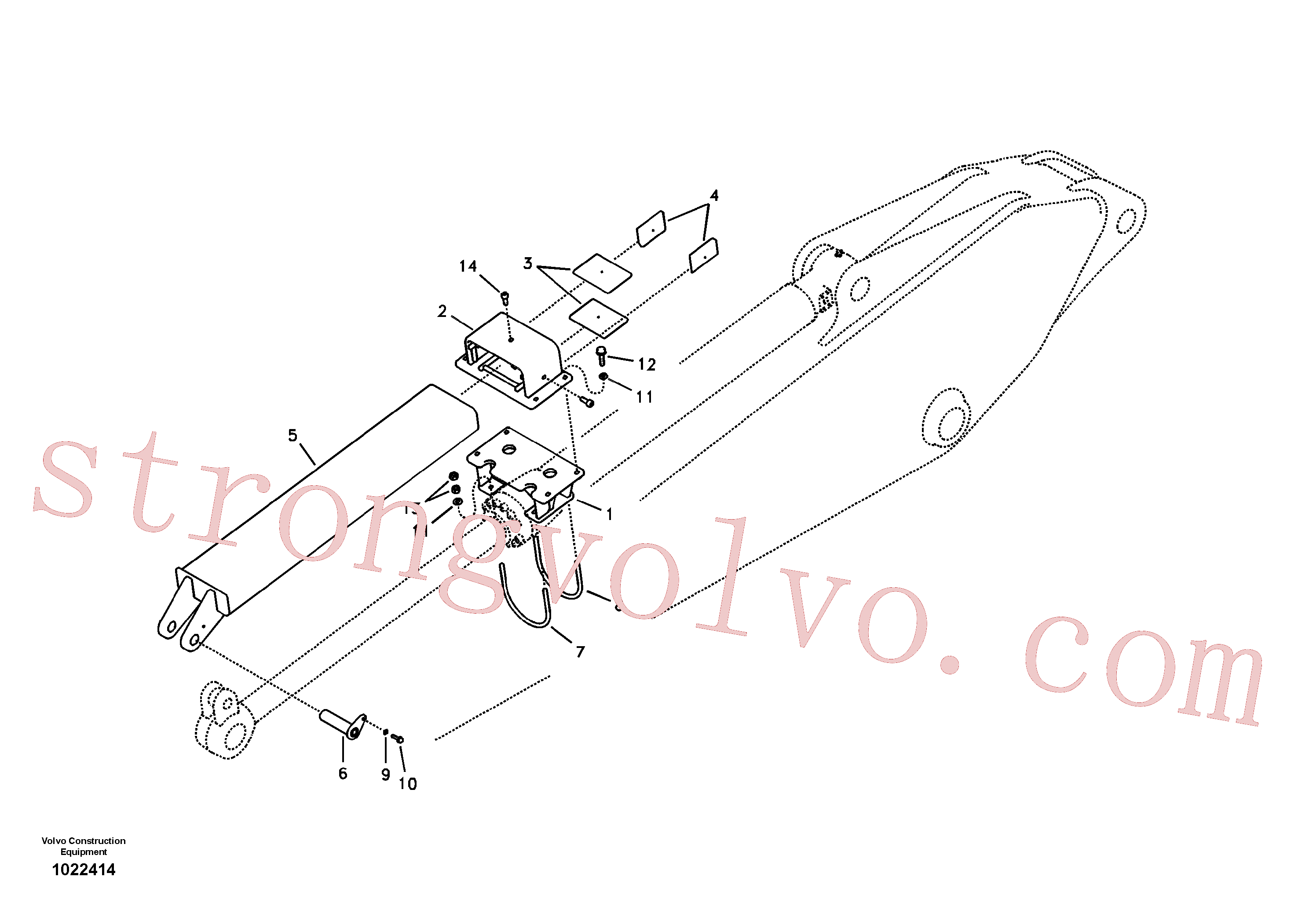 VOE990392 Volvo Placa de protecção(1022414 Montagem)